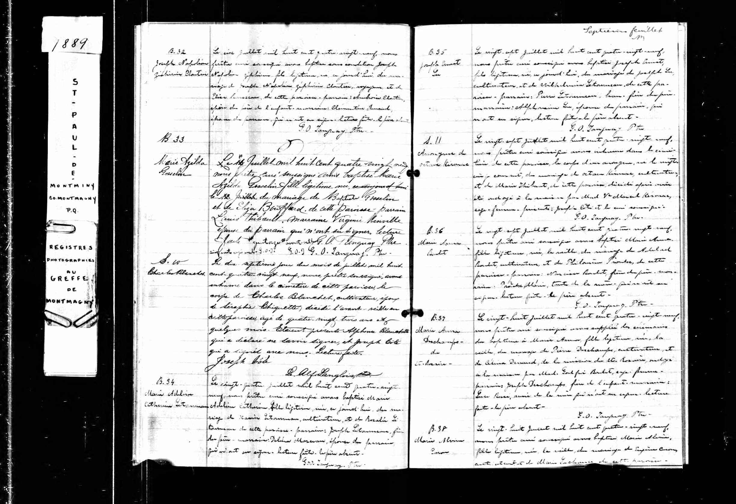 Acte de sépulture