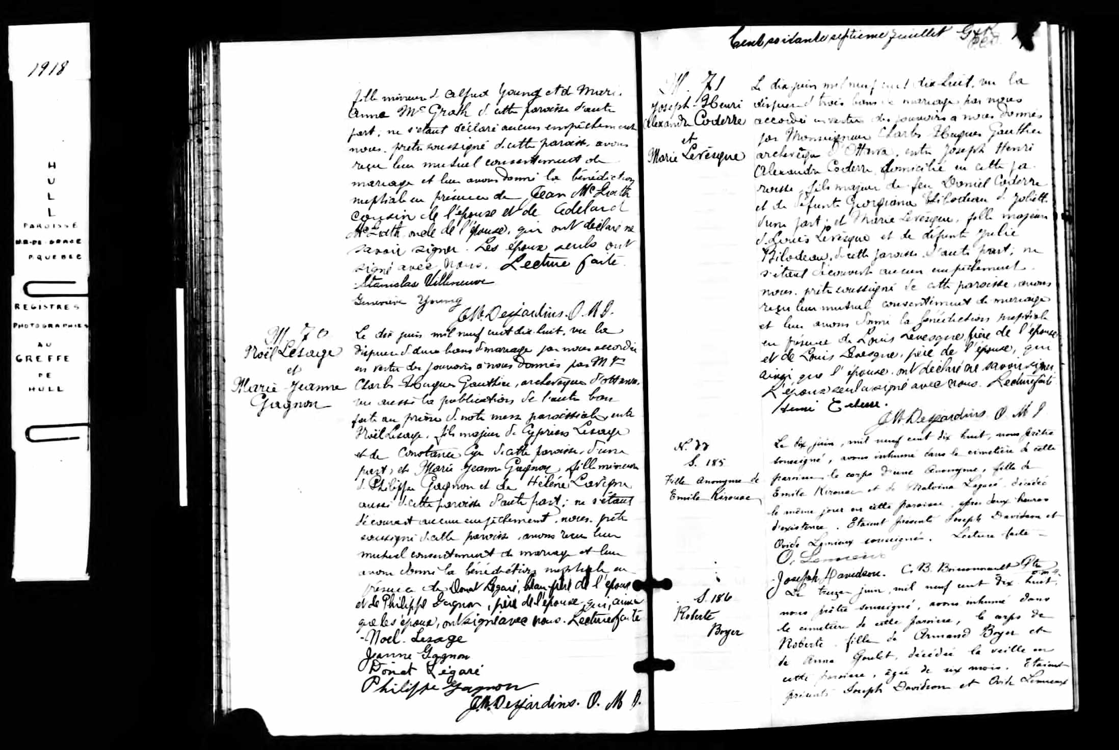 Acte de sépulture