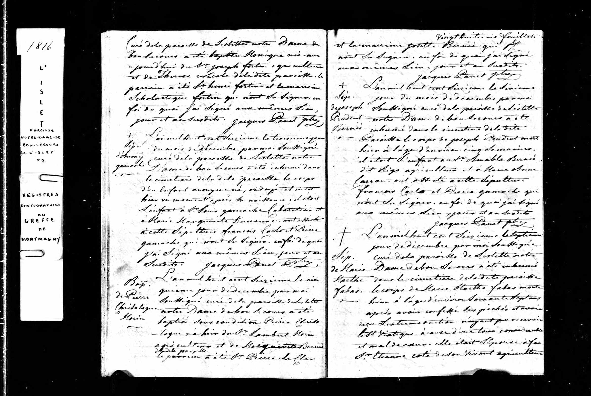 Acte de sépulture
