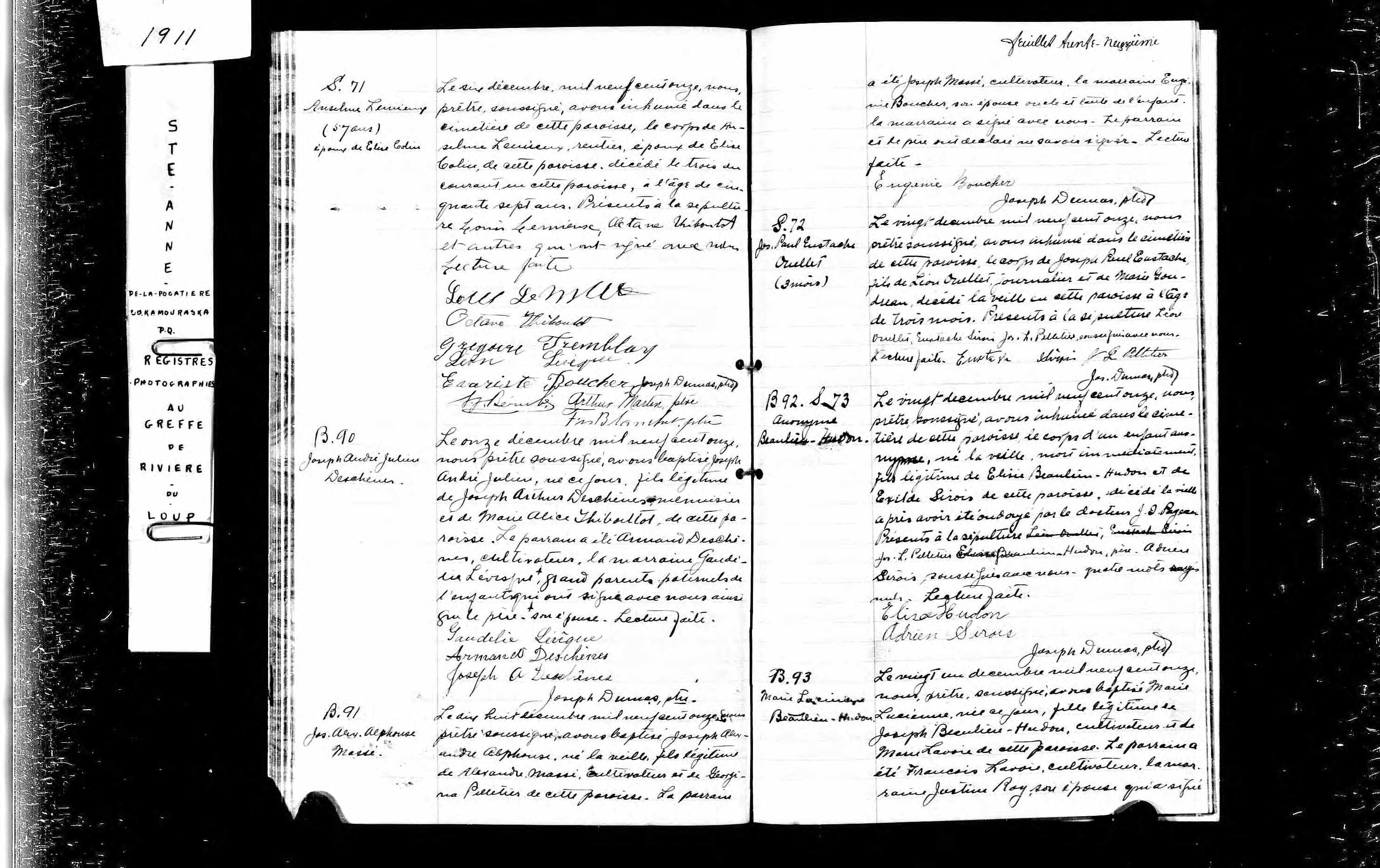 Acte de sépulture