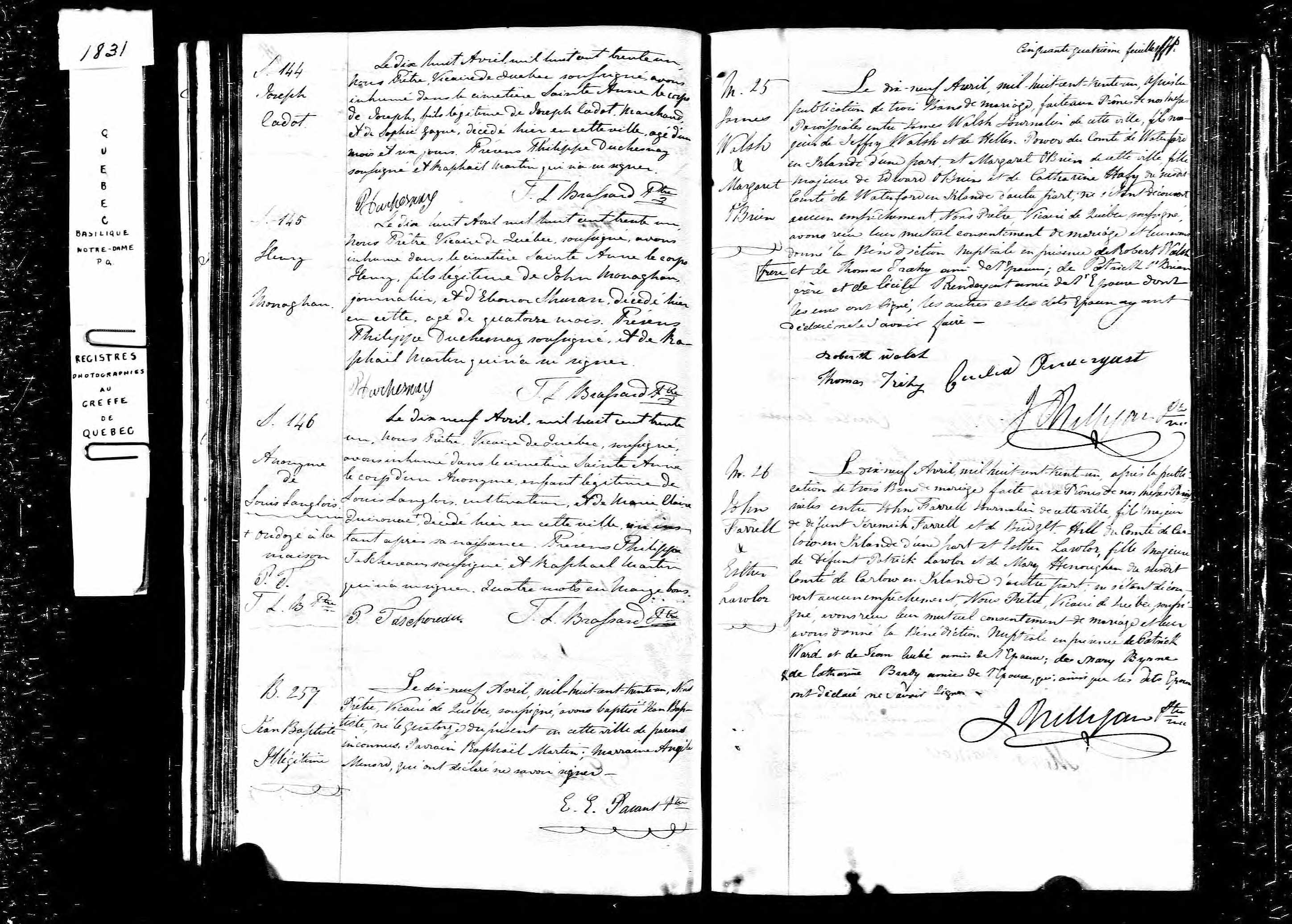 Acte de sépulture