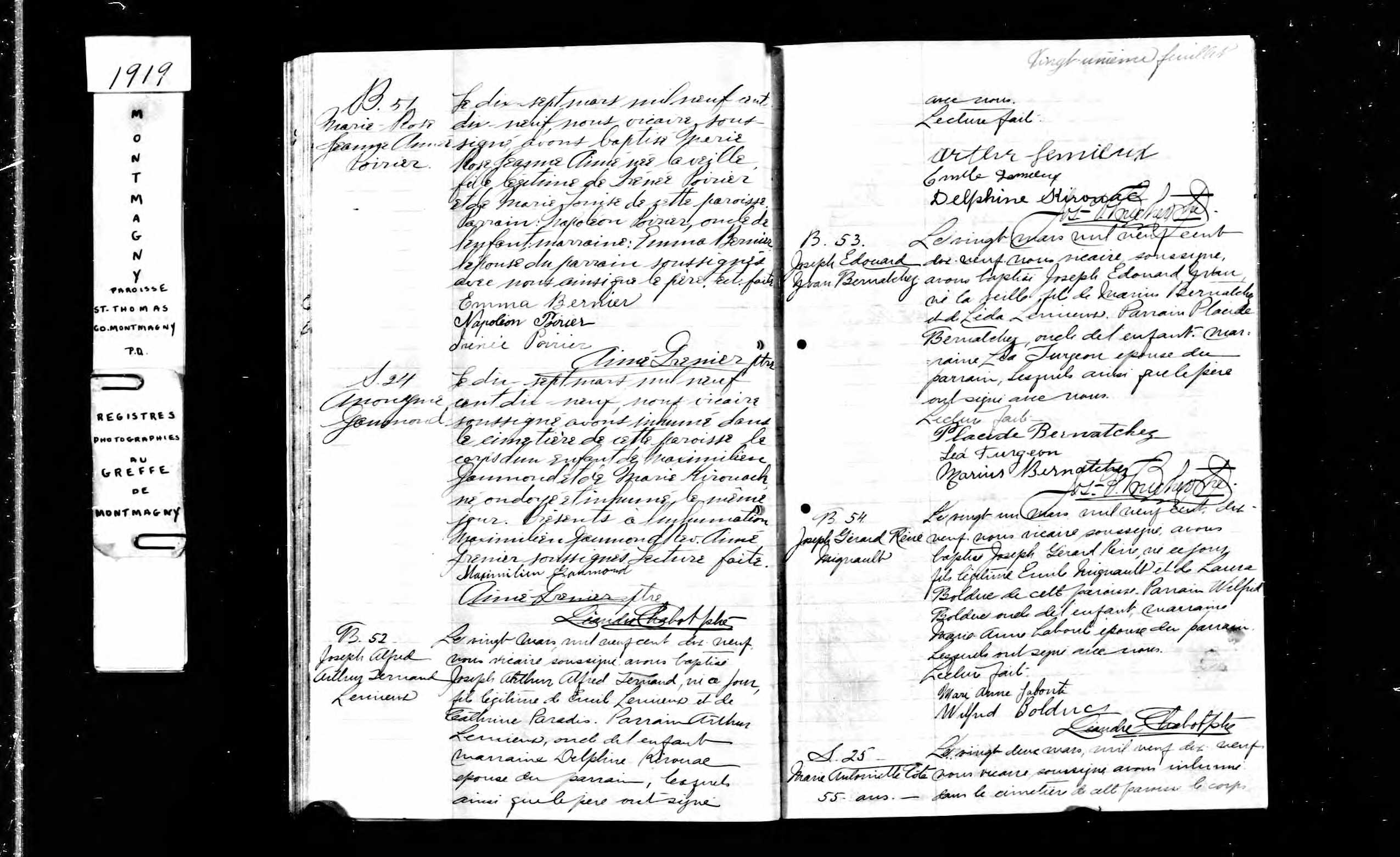 Acte de sépulture