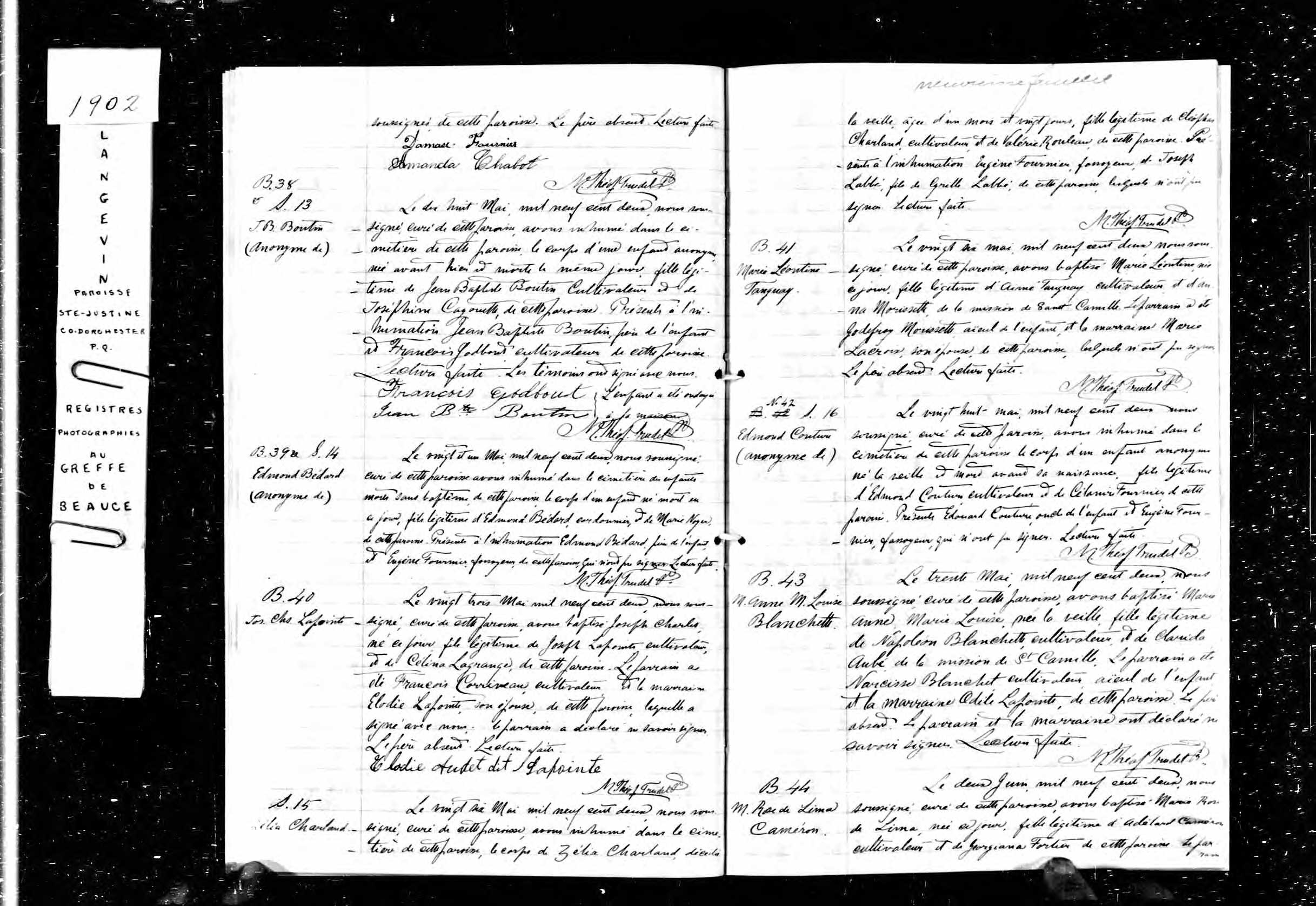 Acte de sépulture