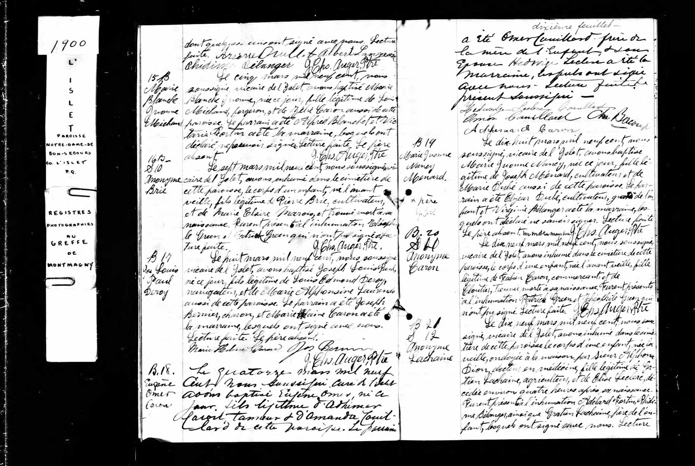 Acte de sépulture Acte de sépulture