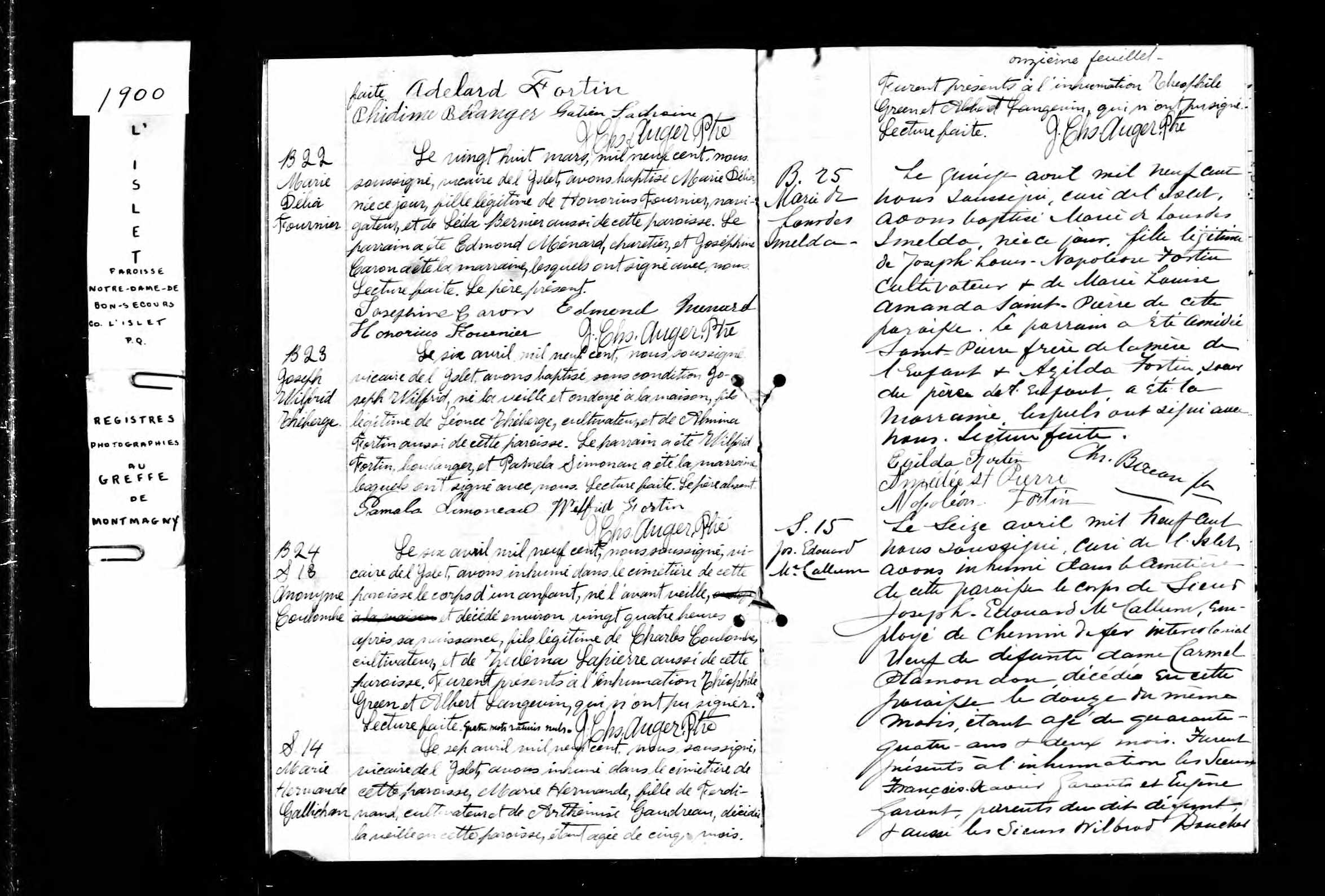 Acte de sépulture Acte de sépulture