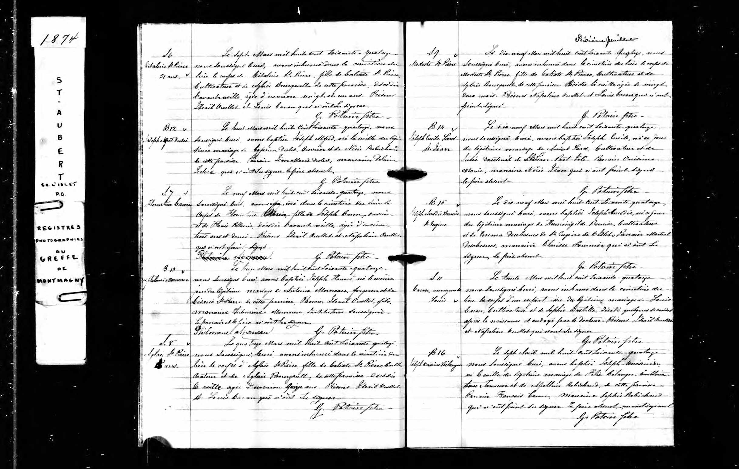 Acte de sépulture