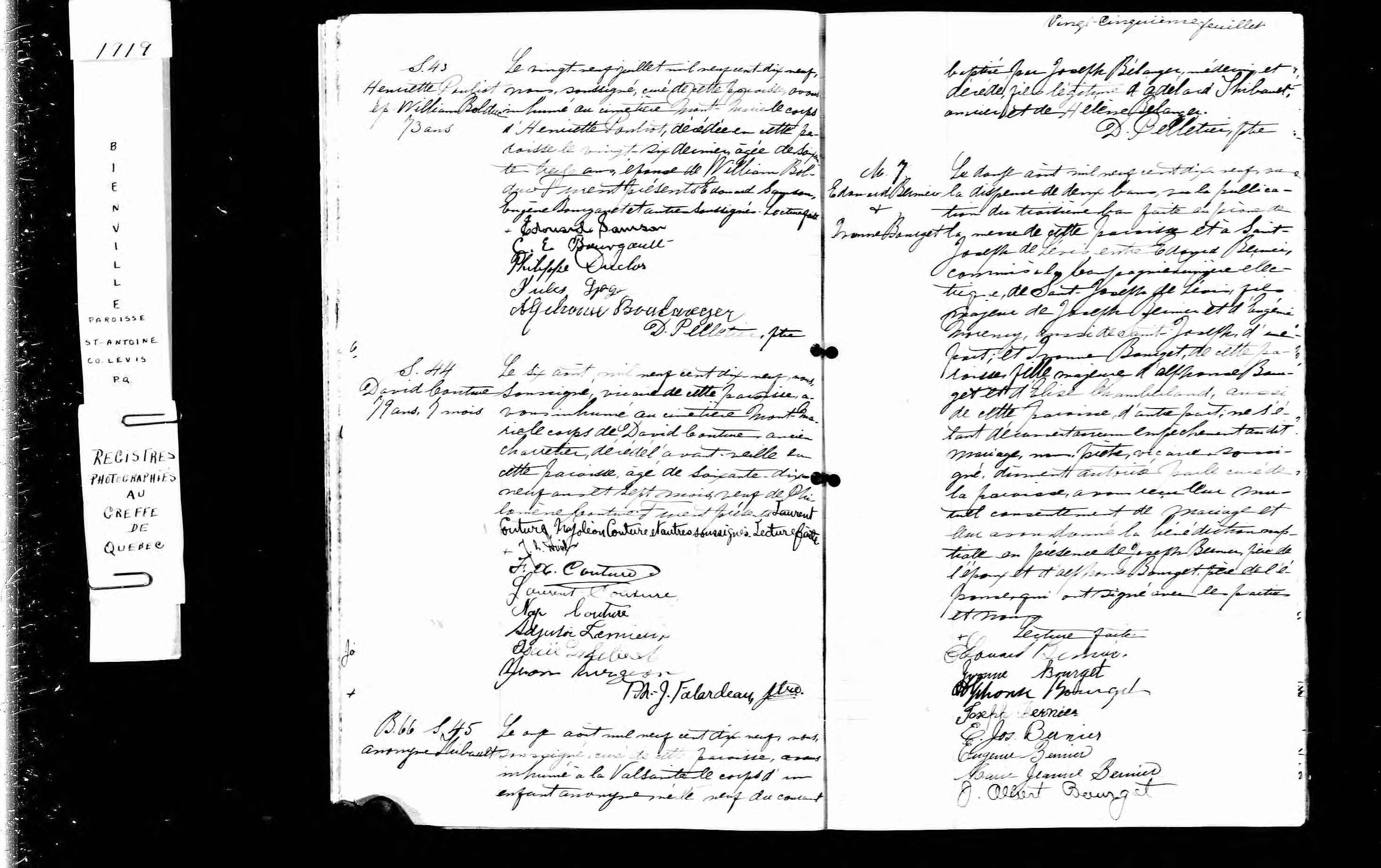Acte de sépulture
