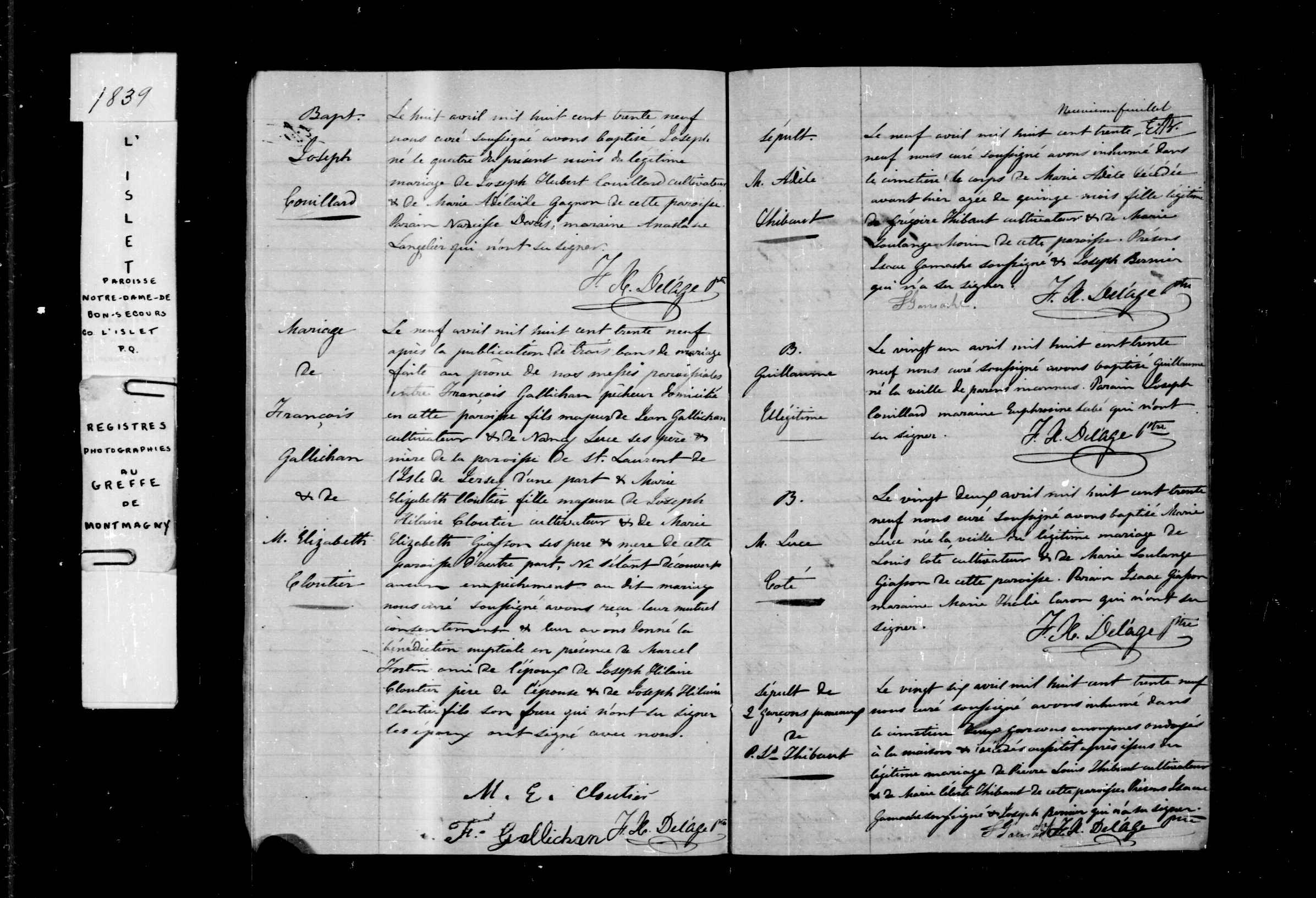 Acte de sépulture