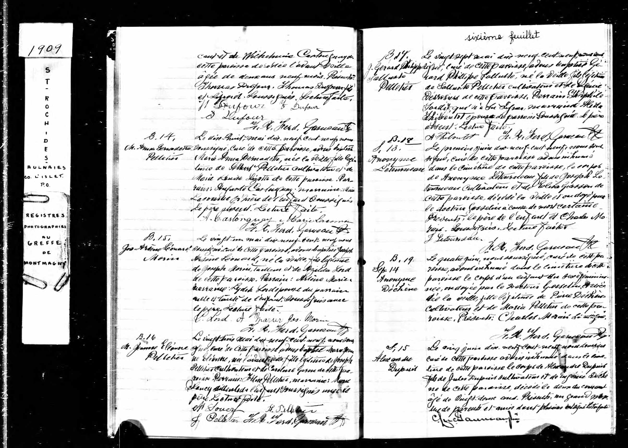 Acte de sépulture