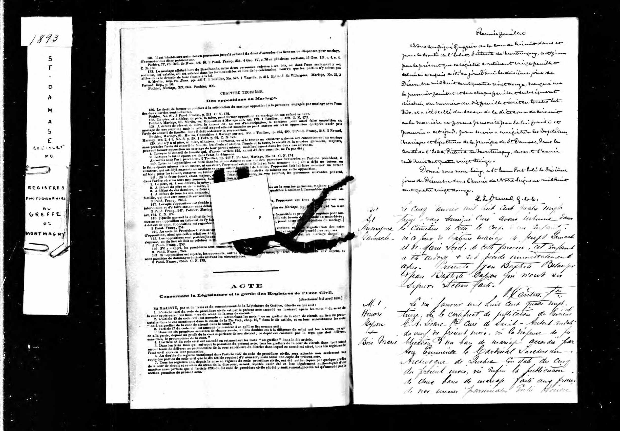 Acte de sépulture