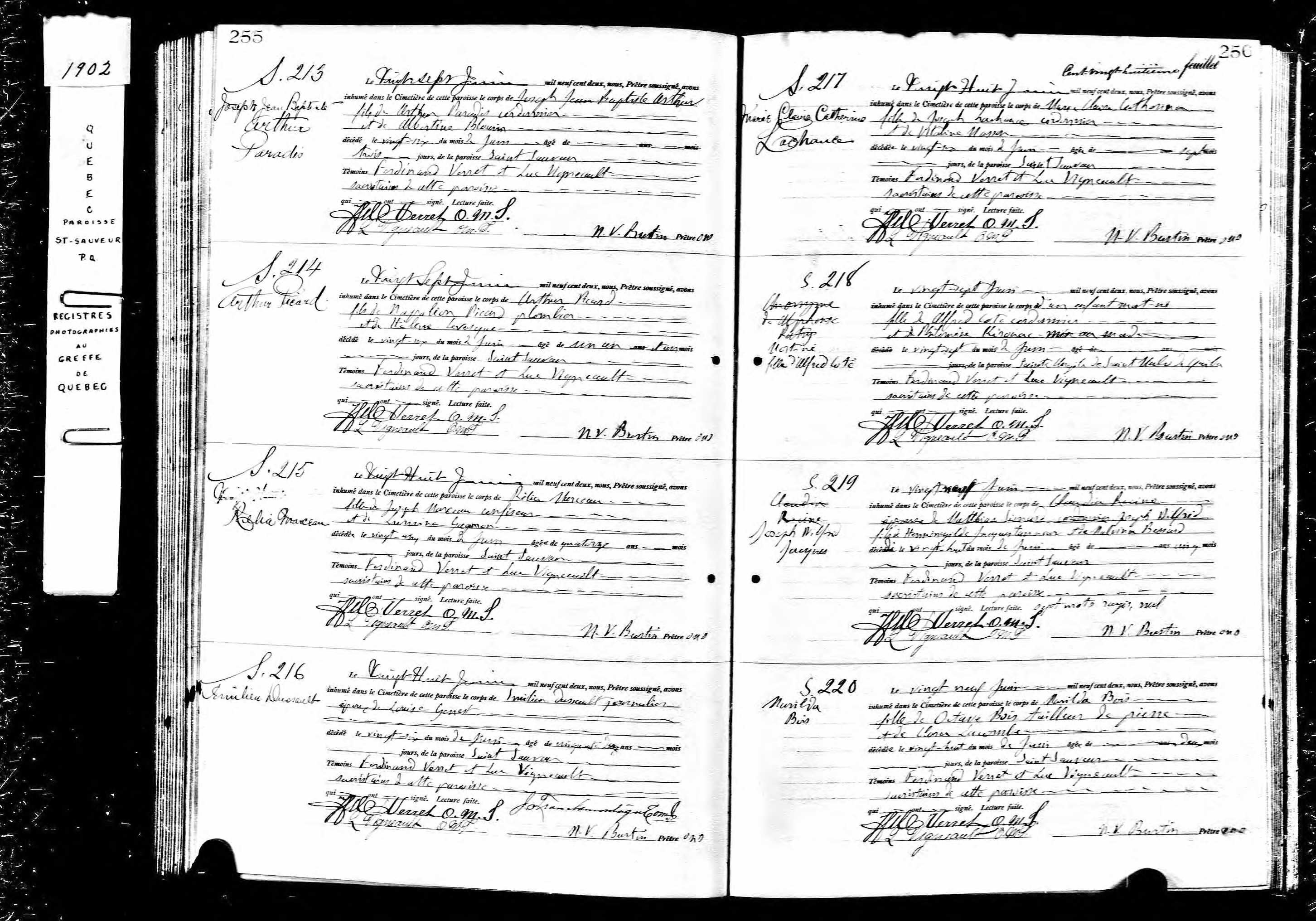 Acte de sépulture