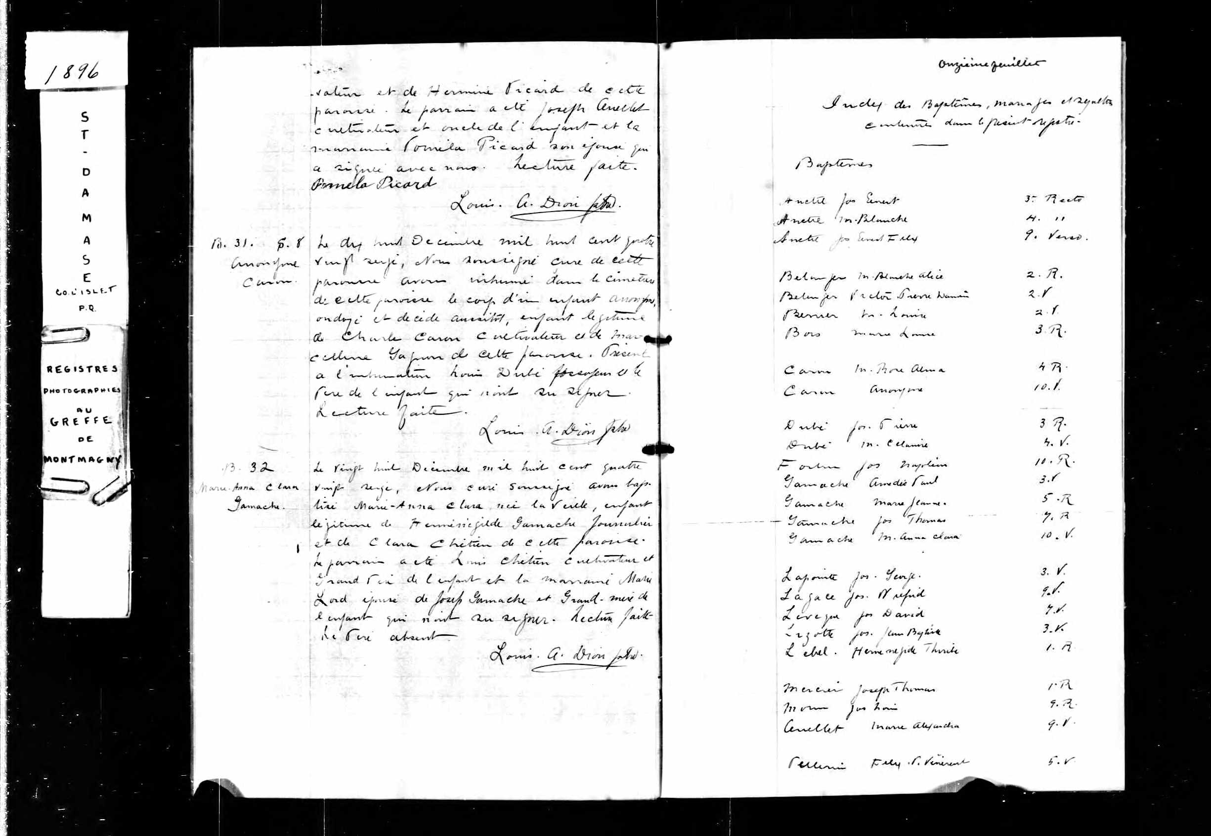 Acte de sépulture