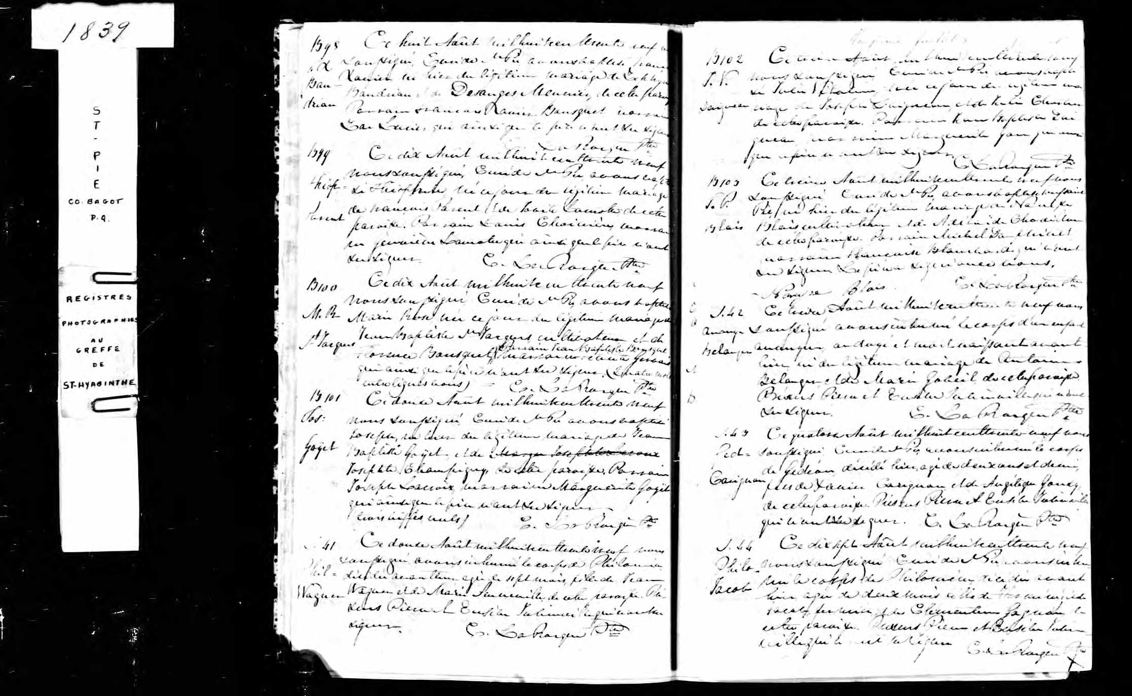 Acte de sépulture