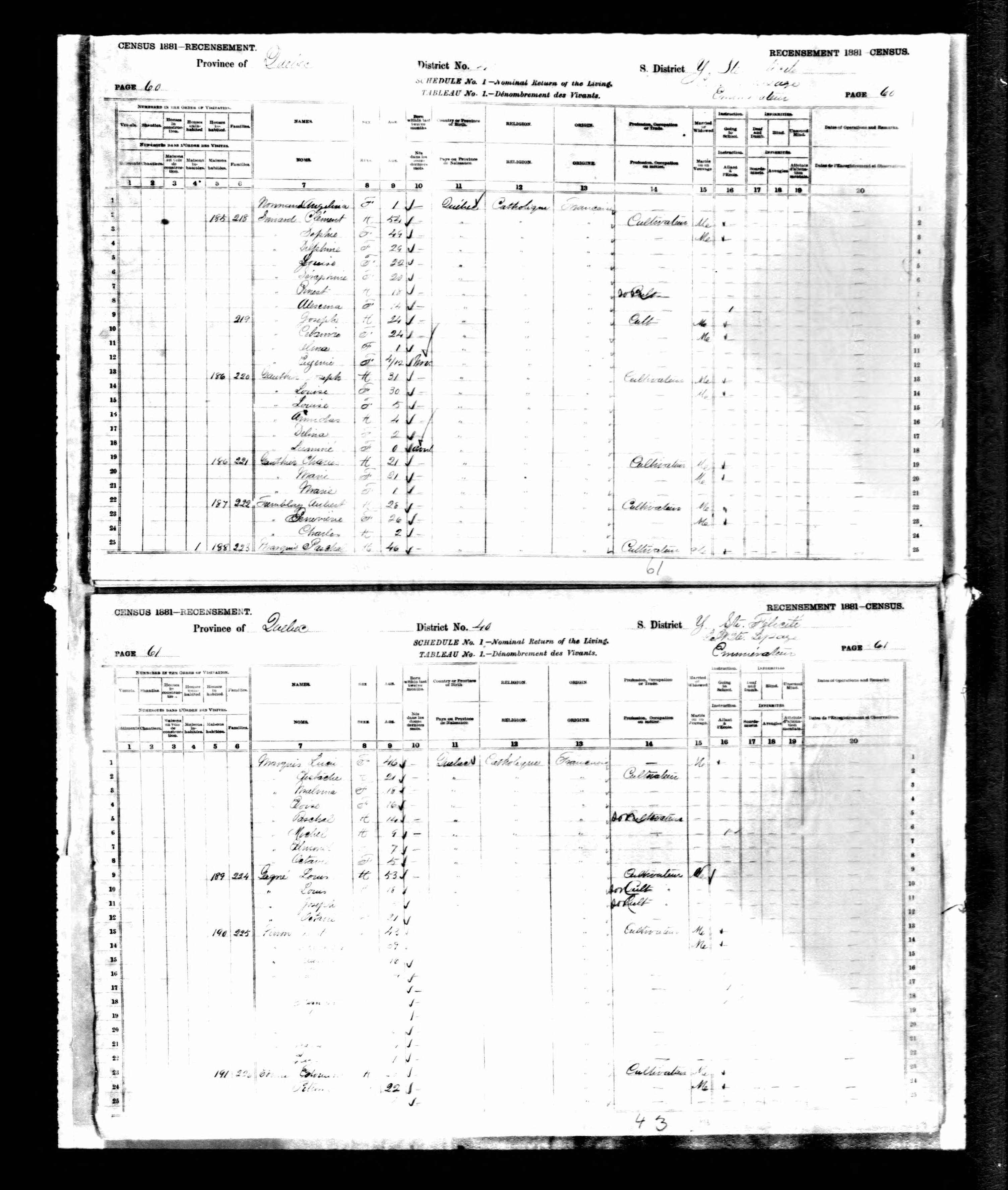 Recensement canadien 1881