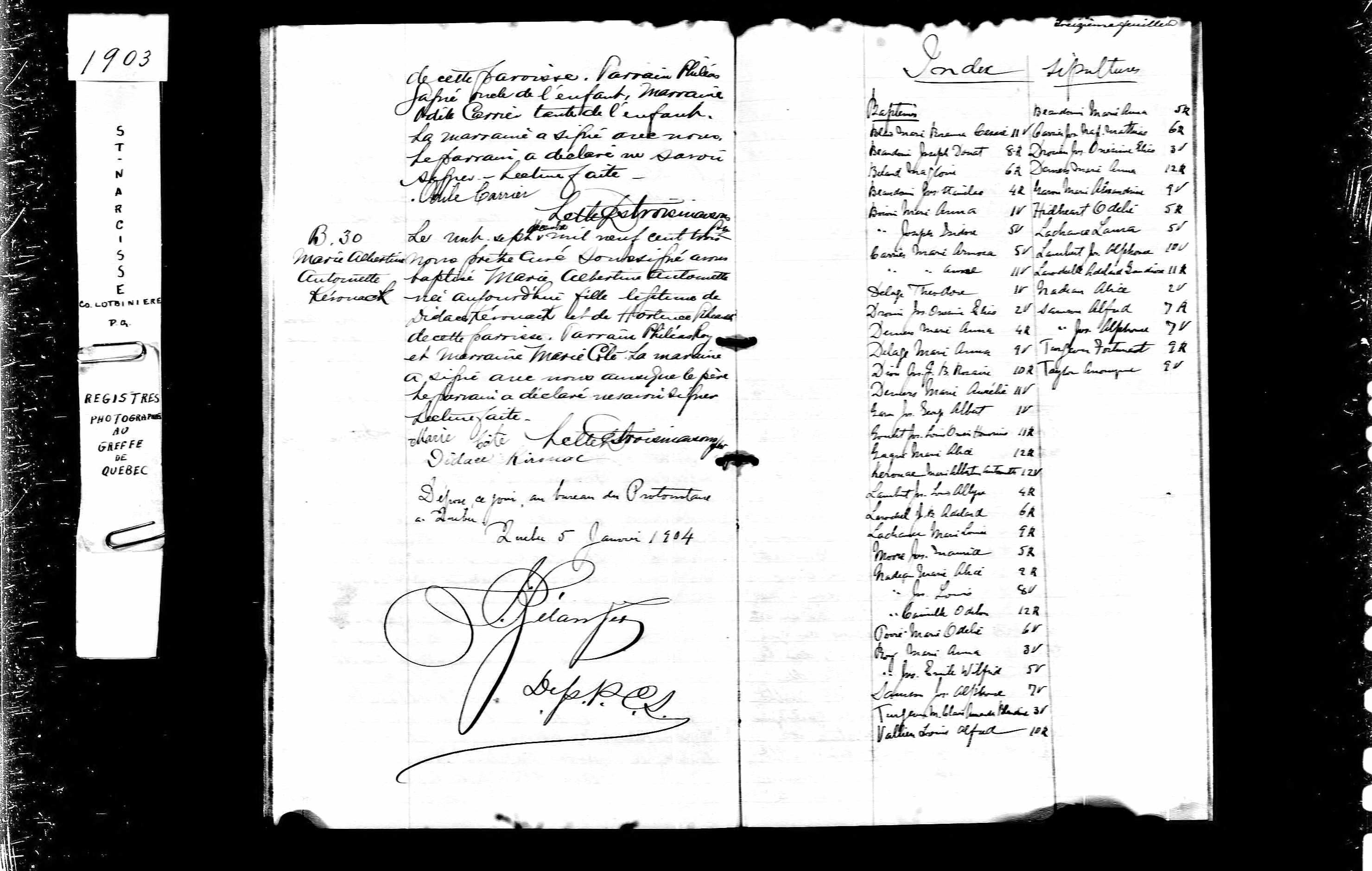 Acte de baptême