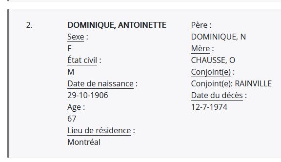 Mention du décès