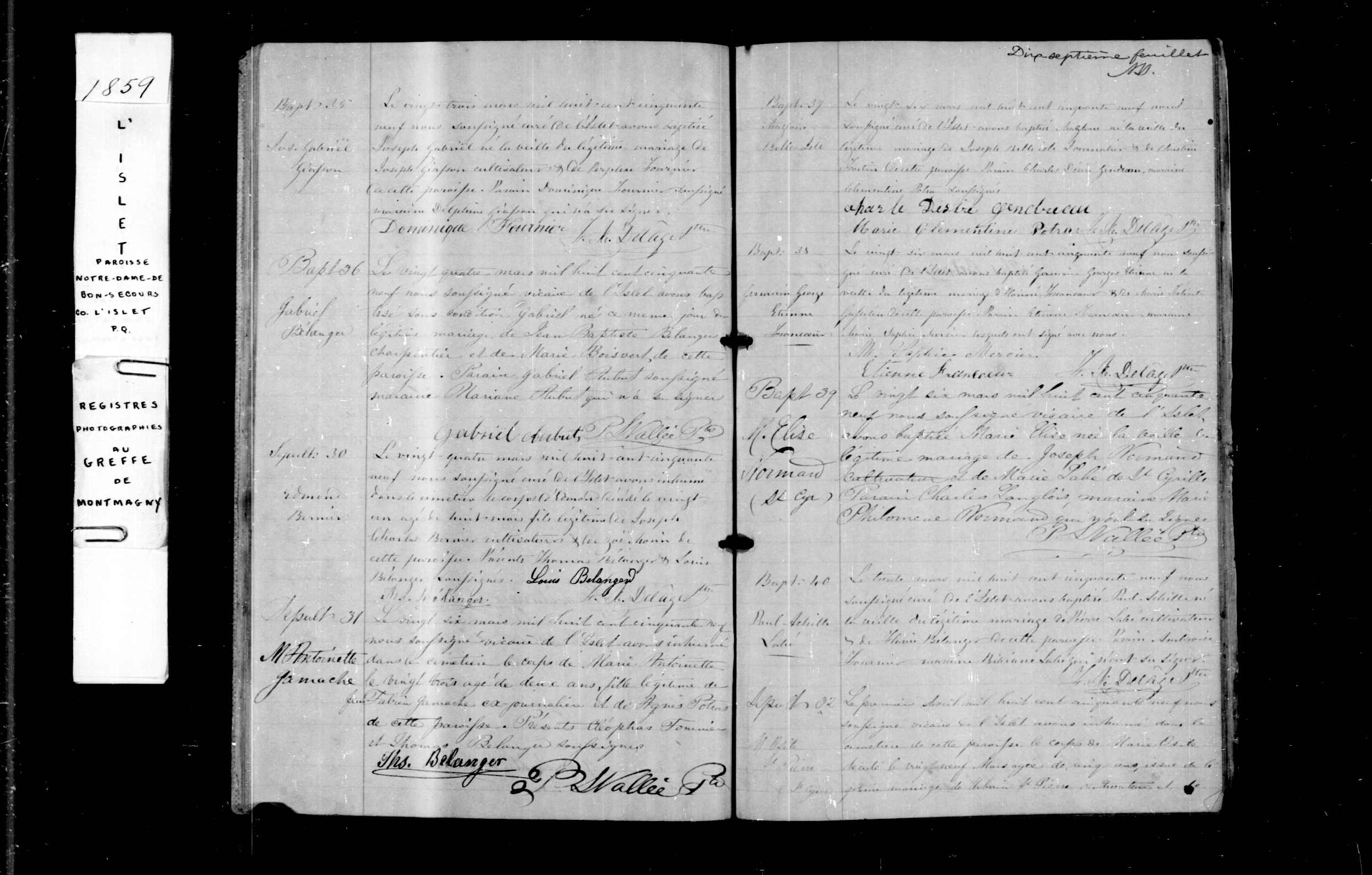 Acte de sépulture