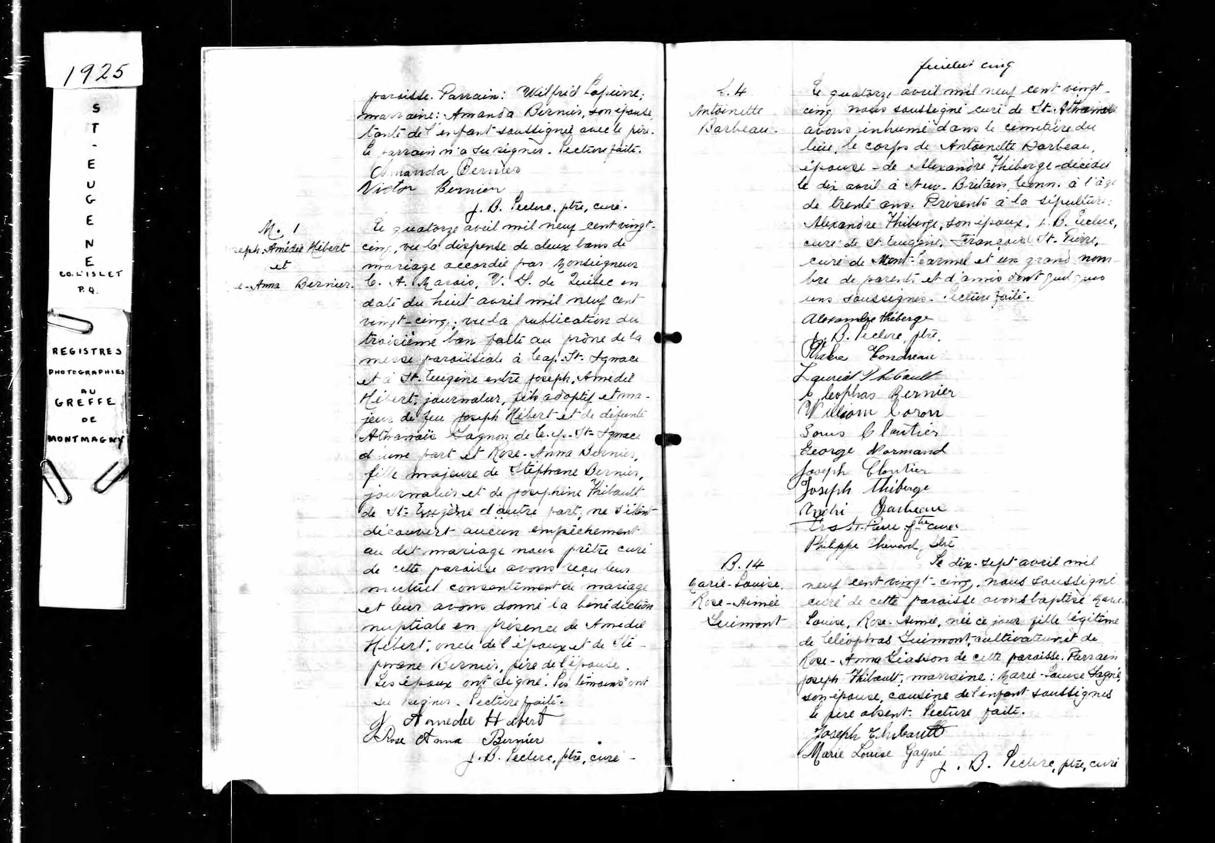 Acte de sépulture