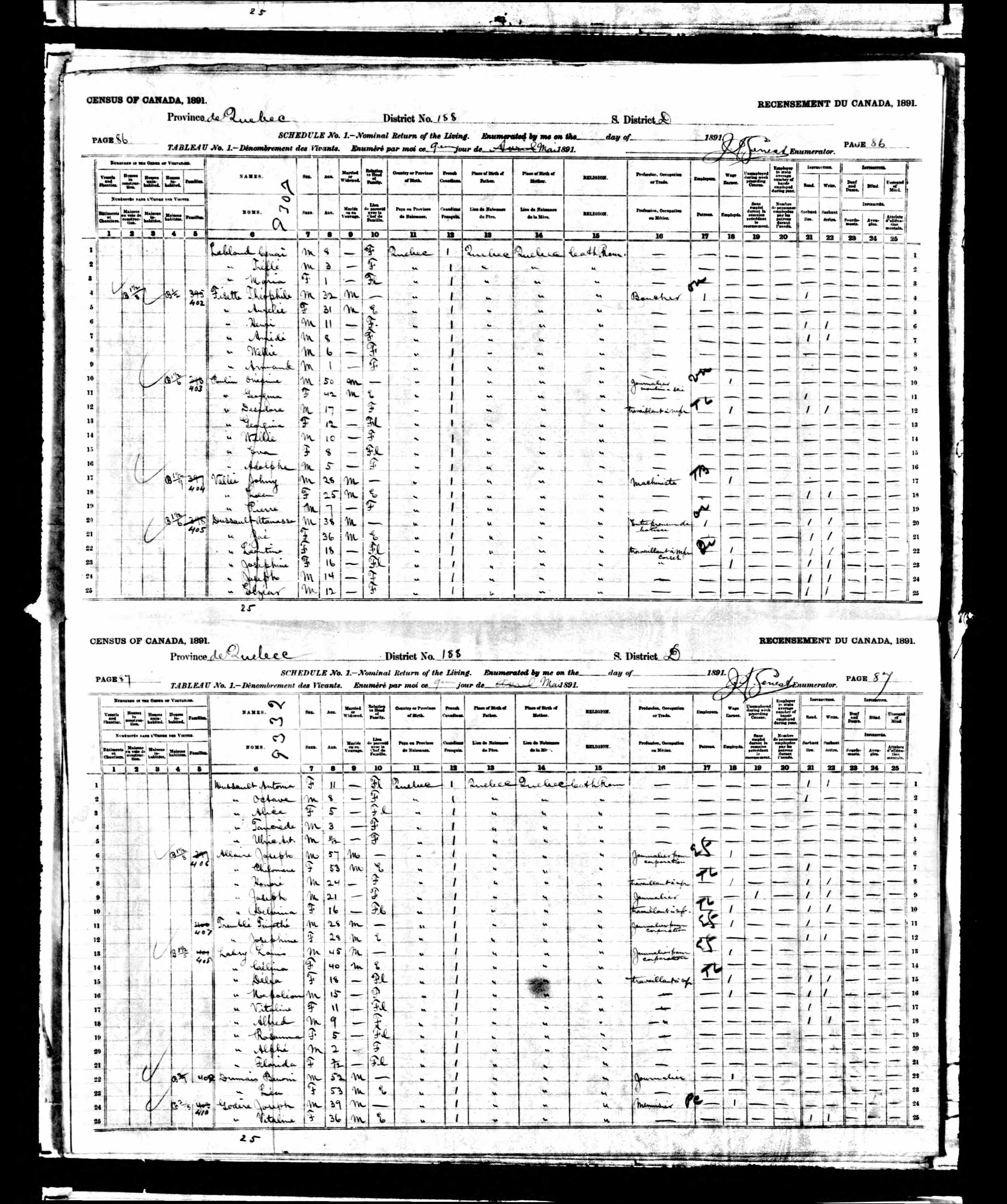 Recensement canadien 1891