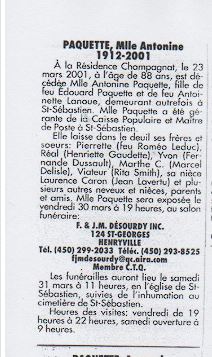 Nécrologie