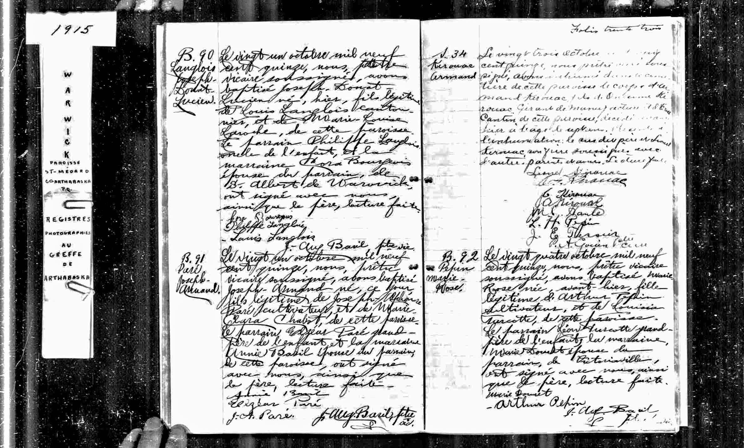 Acte de sépulture