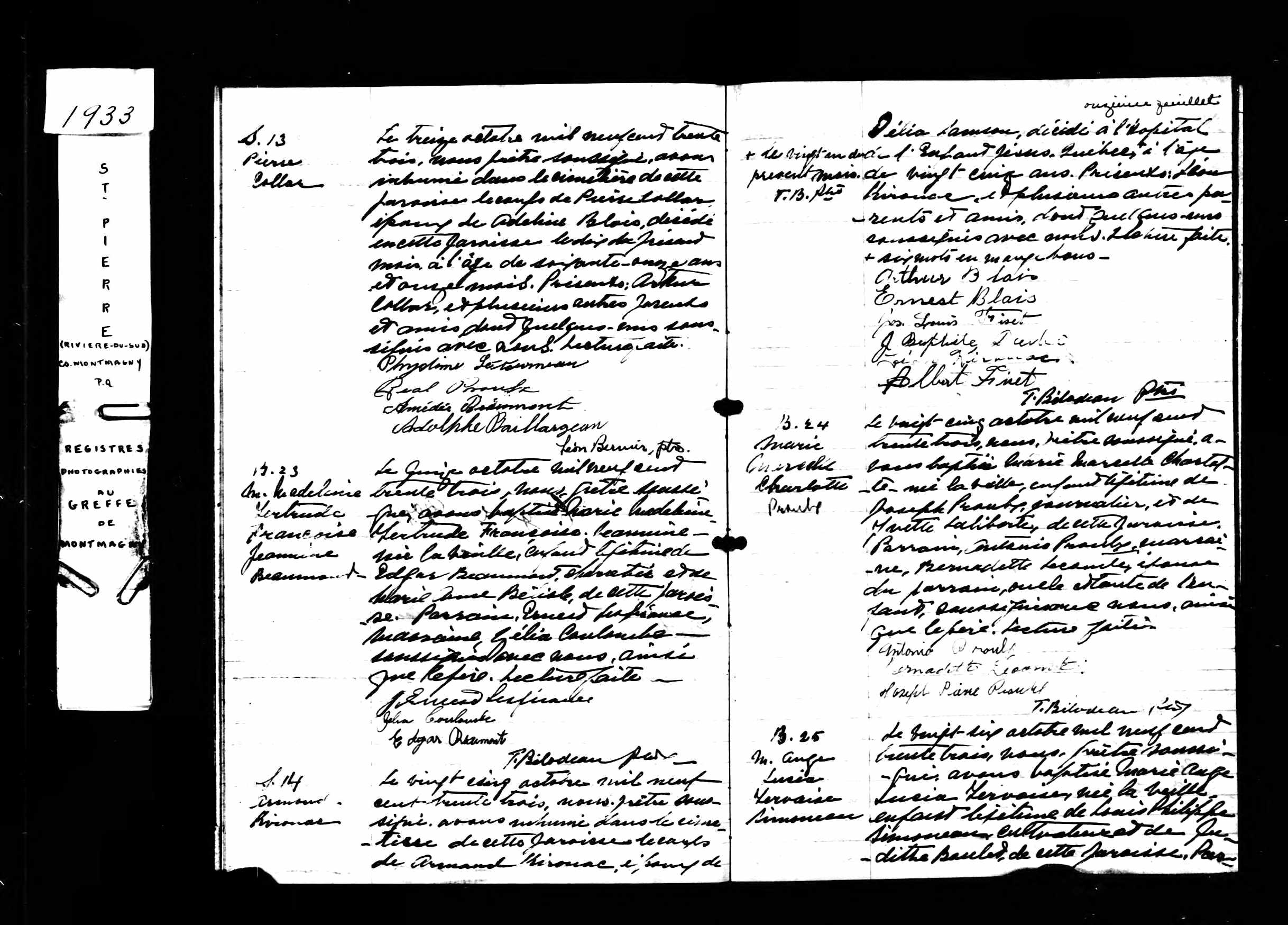 Acte de sépulture