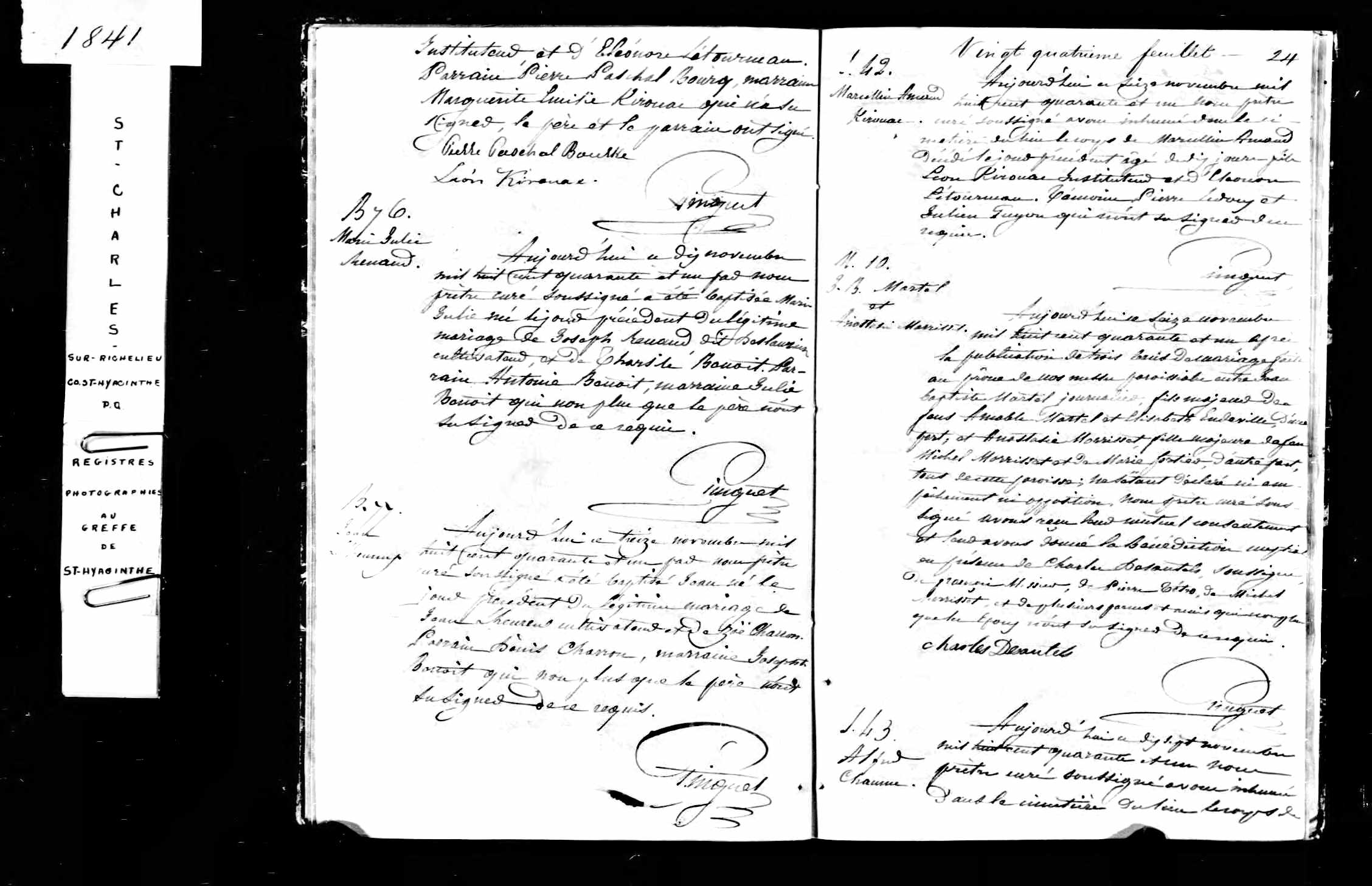 Acte de sépulture