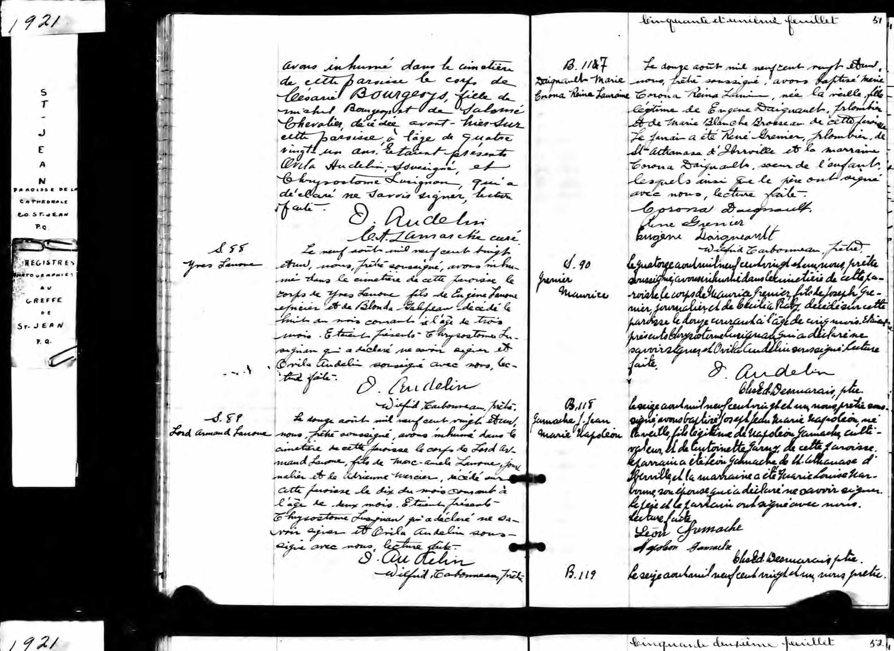 Acte de sépulture