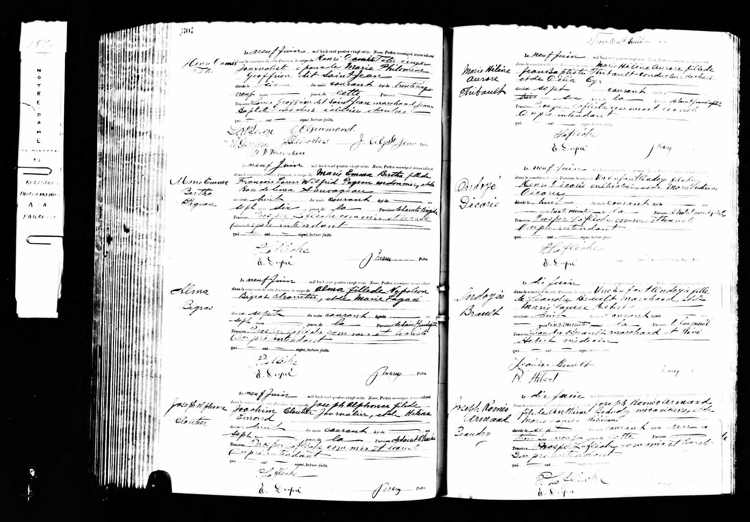 Acte de sépulture