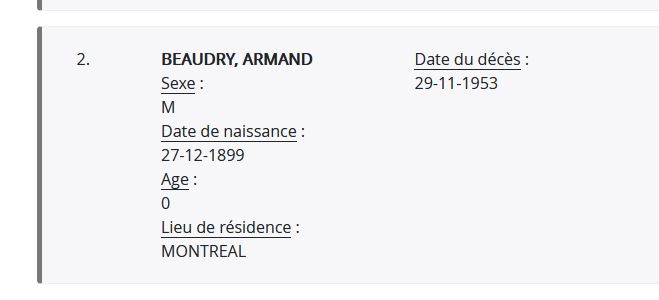 Mention du décès