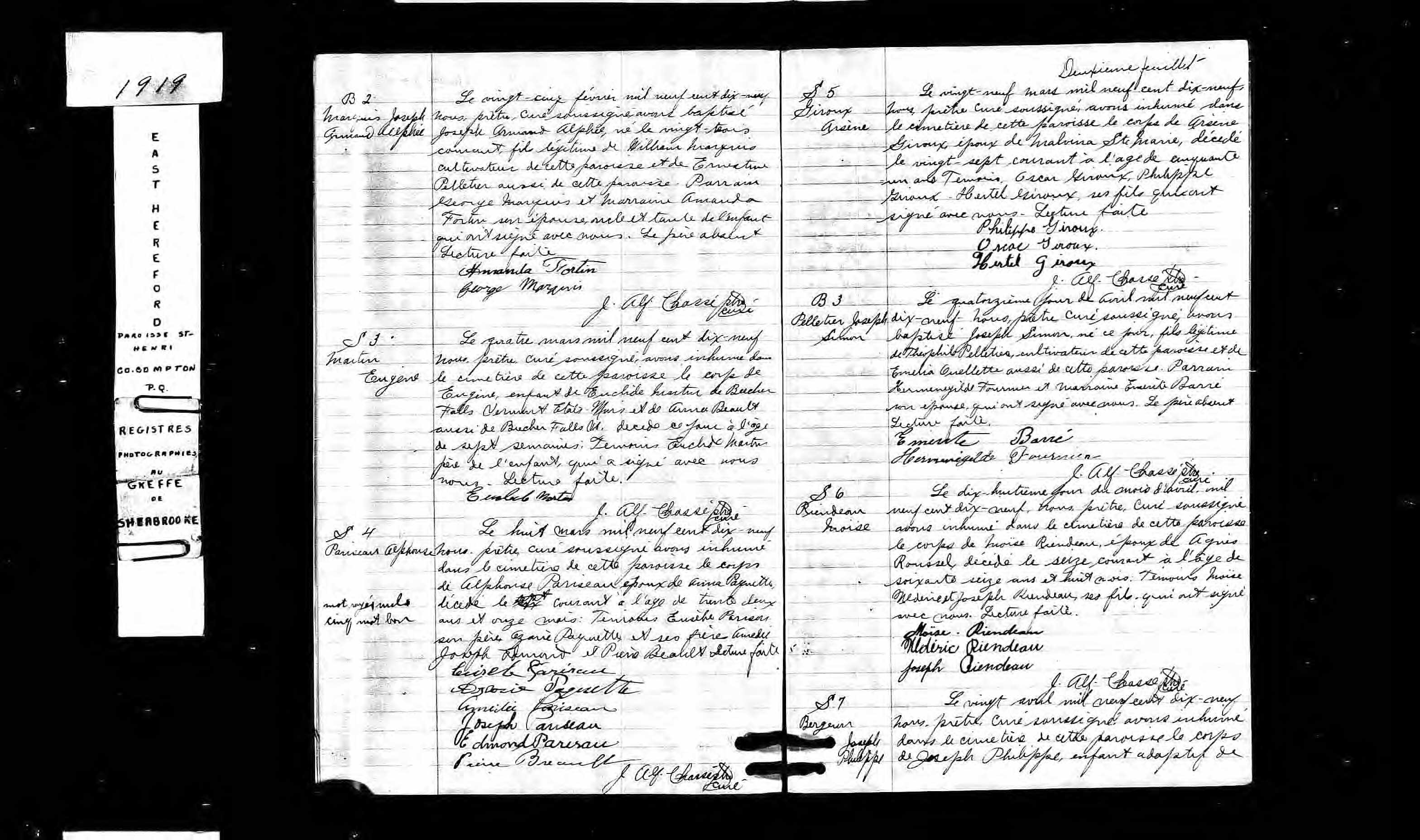 Acte de sépulture
