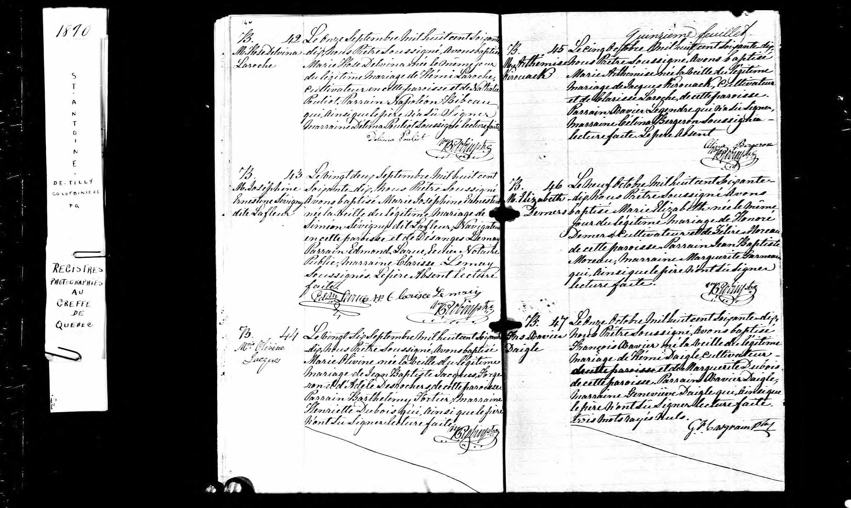 Acte de baptême Acte de baptême