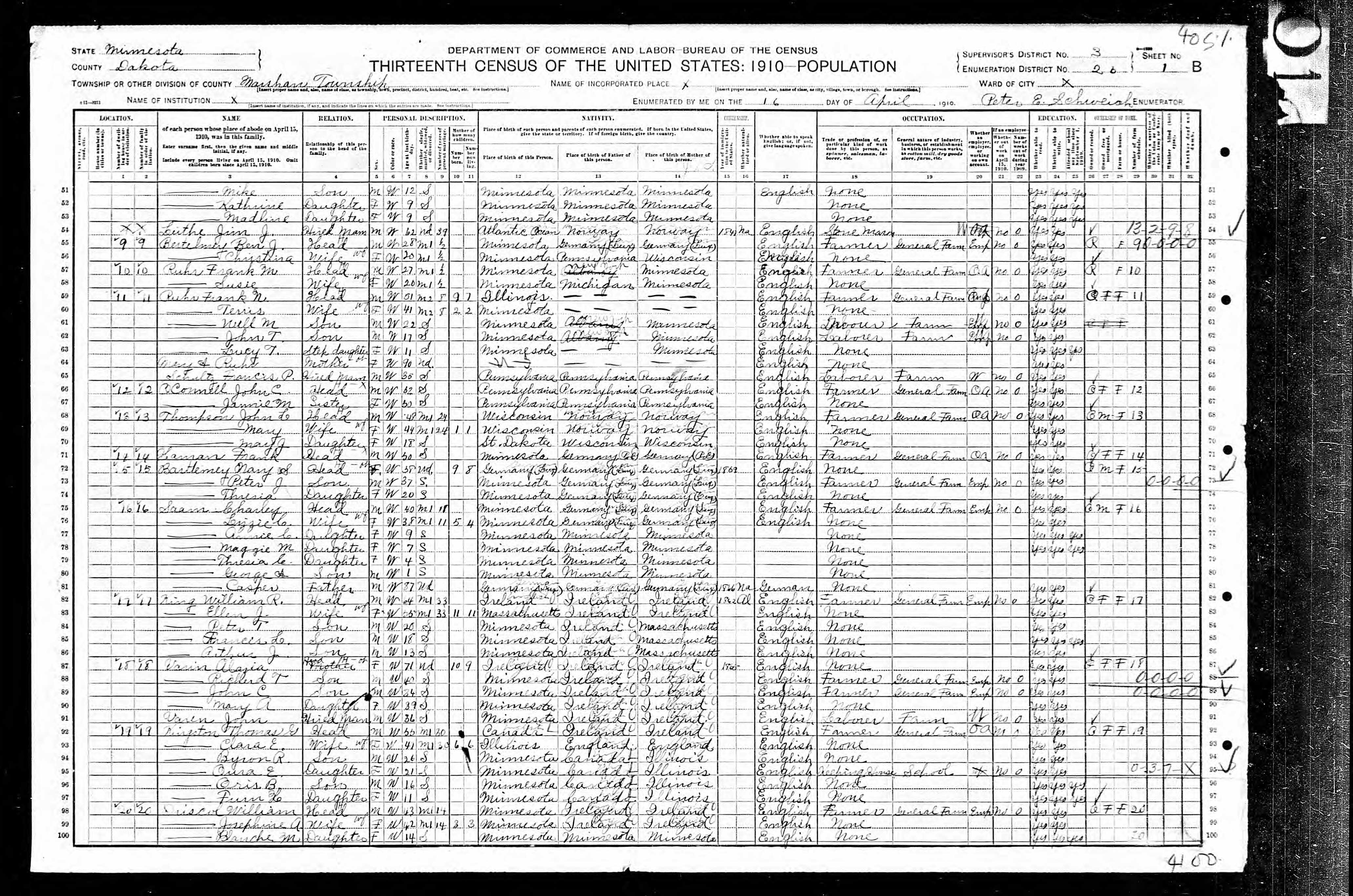 Recensement fédéral américain 1910