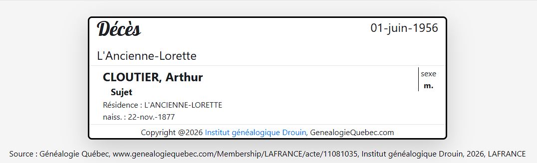 Mention du décès
