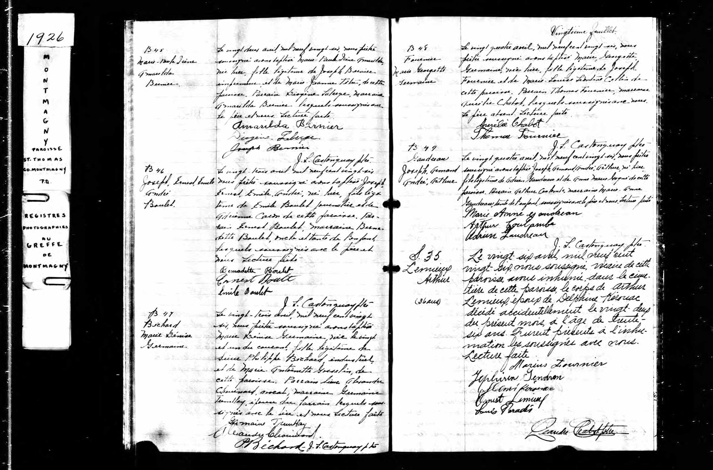 Acte de sépulture