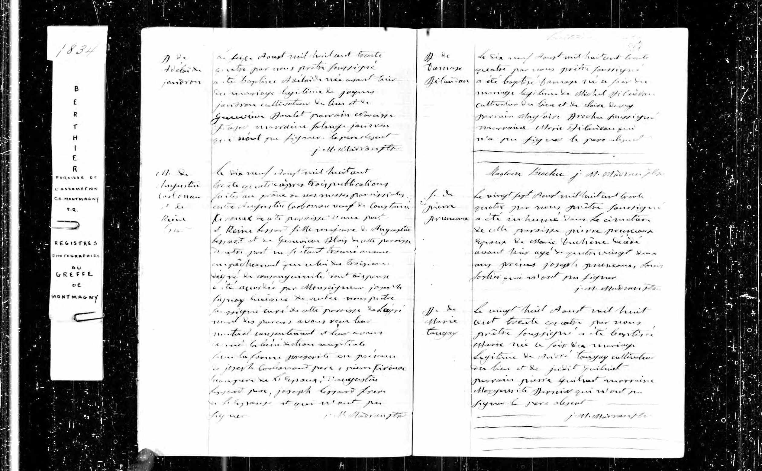 Acte de mariage en secondes noces
