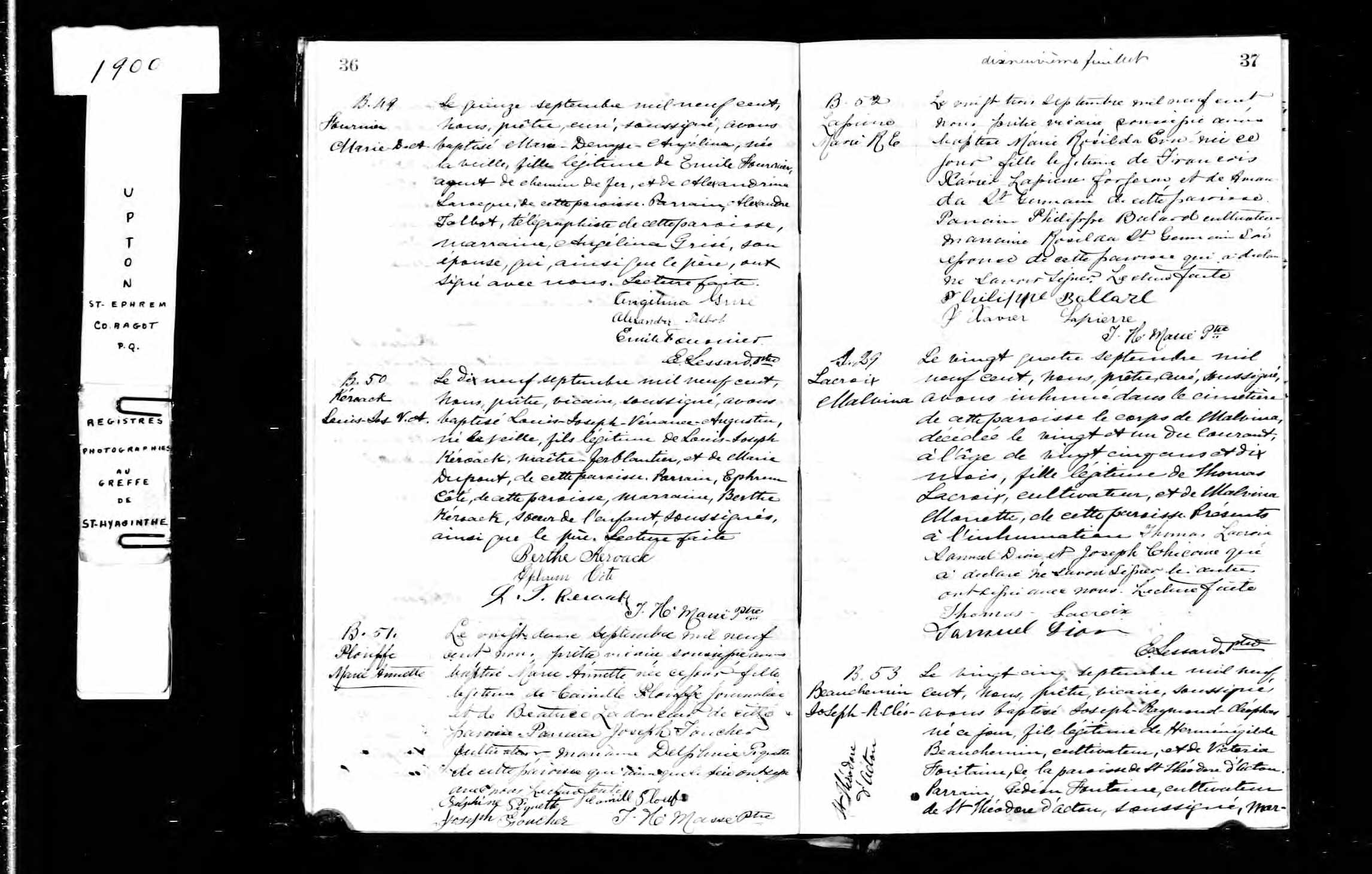 Acte de baptême Acte de baptême