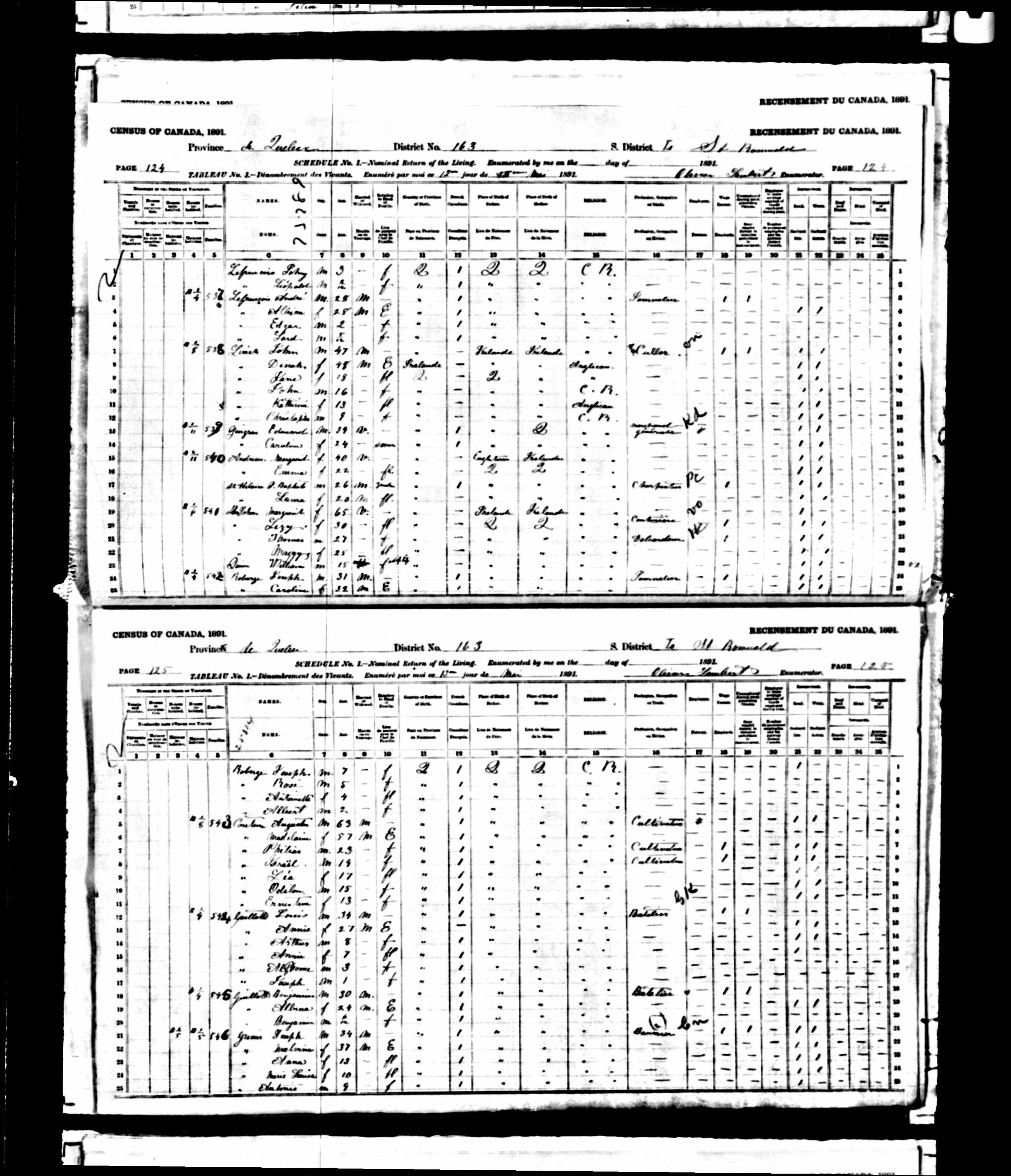 Recensement canadien 1891