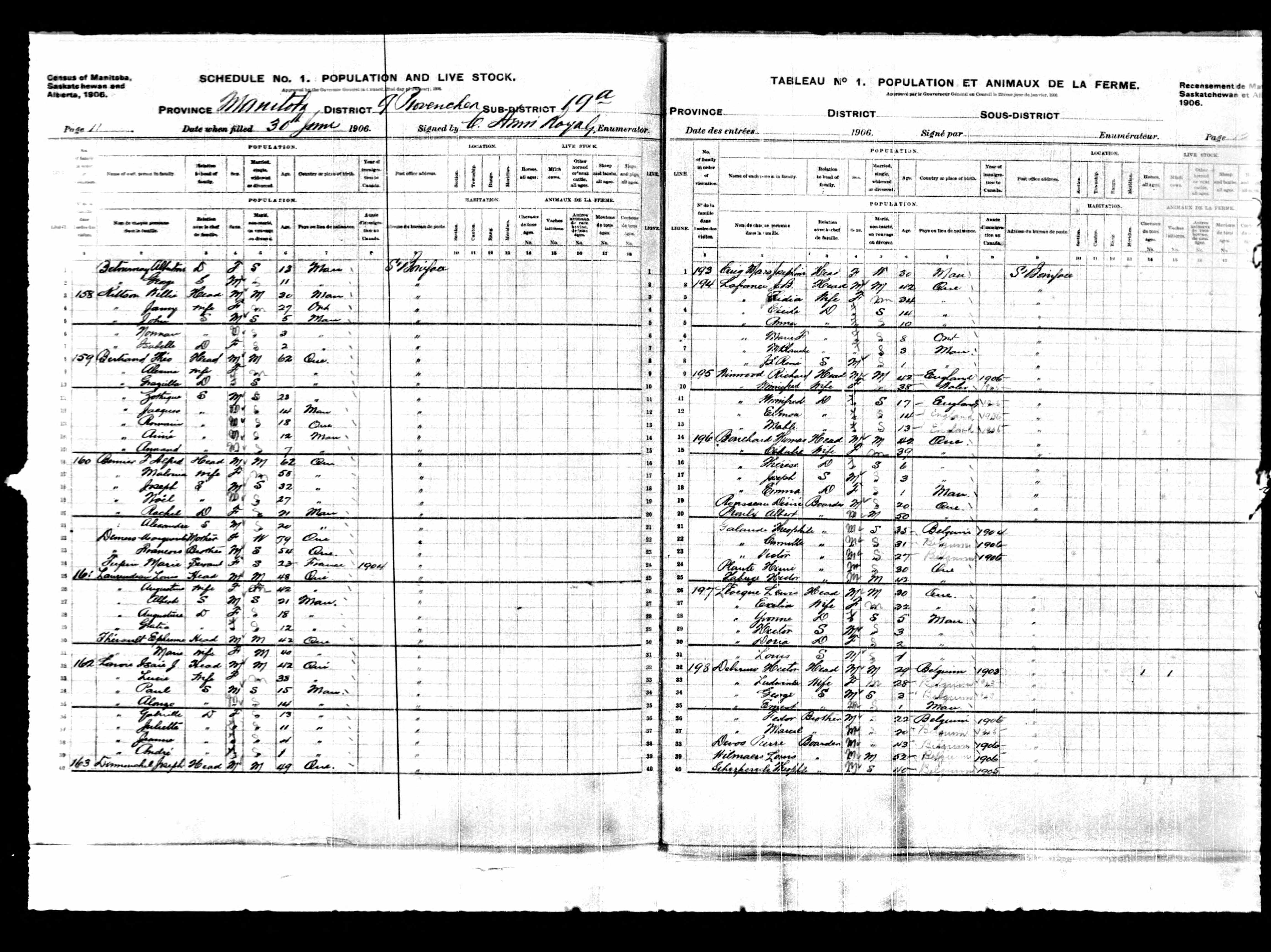 Recensement de l'Ouest canadien 1906