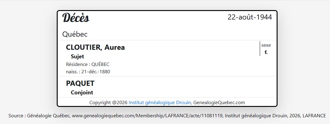 Mention du décès
