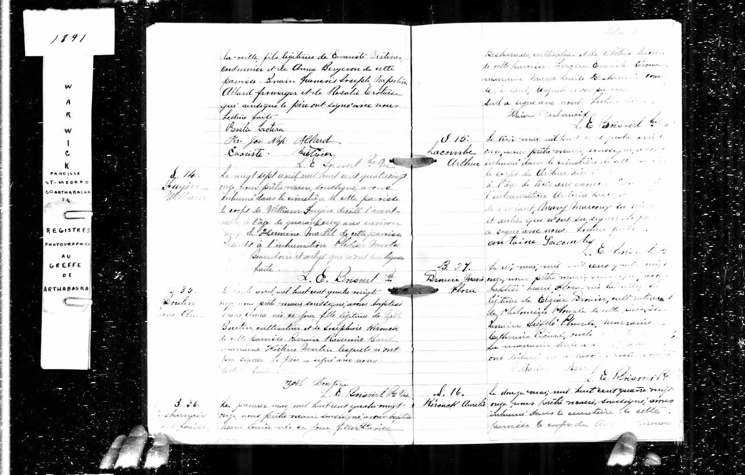  Acte de sépulture
