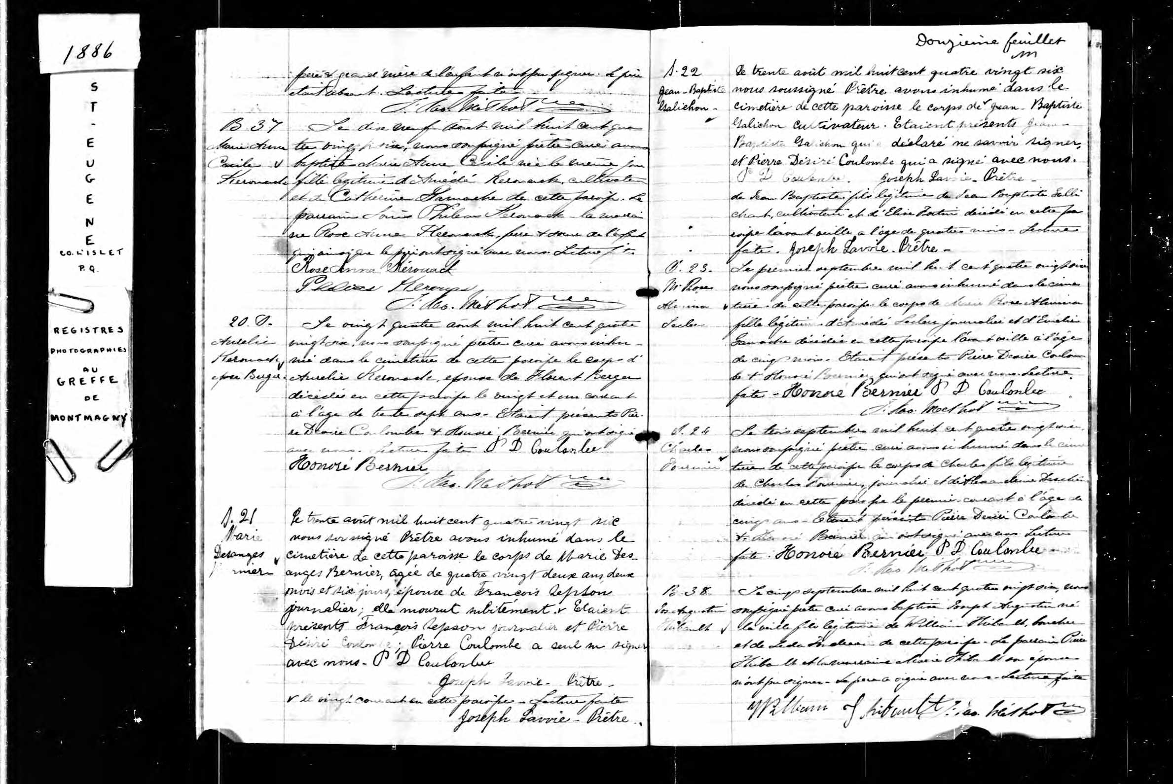Acte de sépulture
