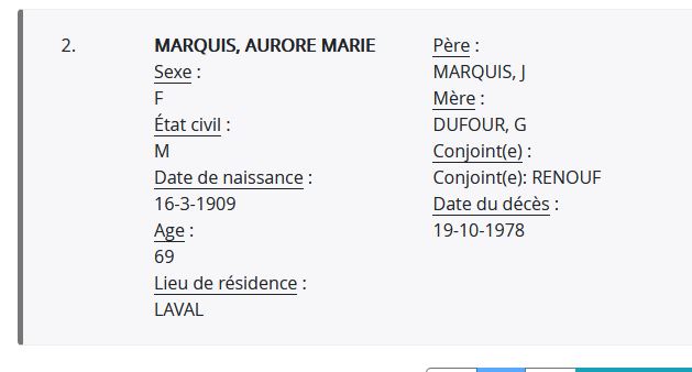 Mention du décès