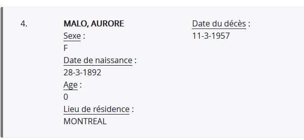Mention du décès