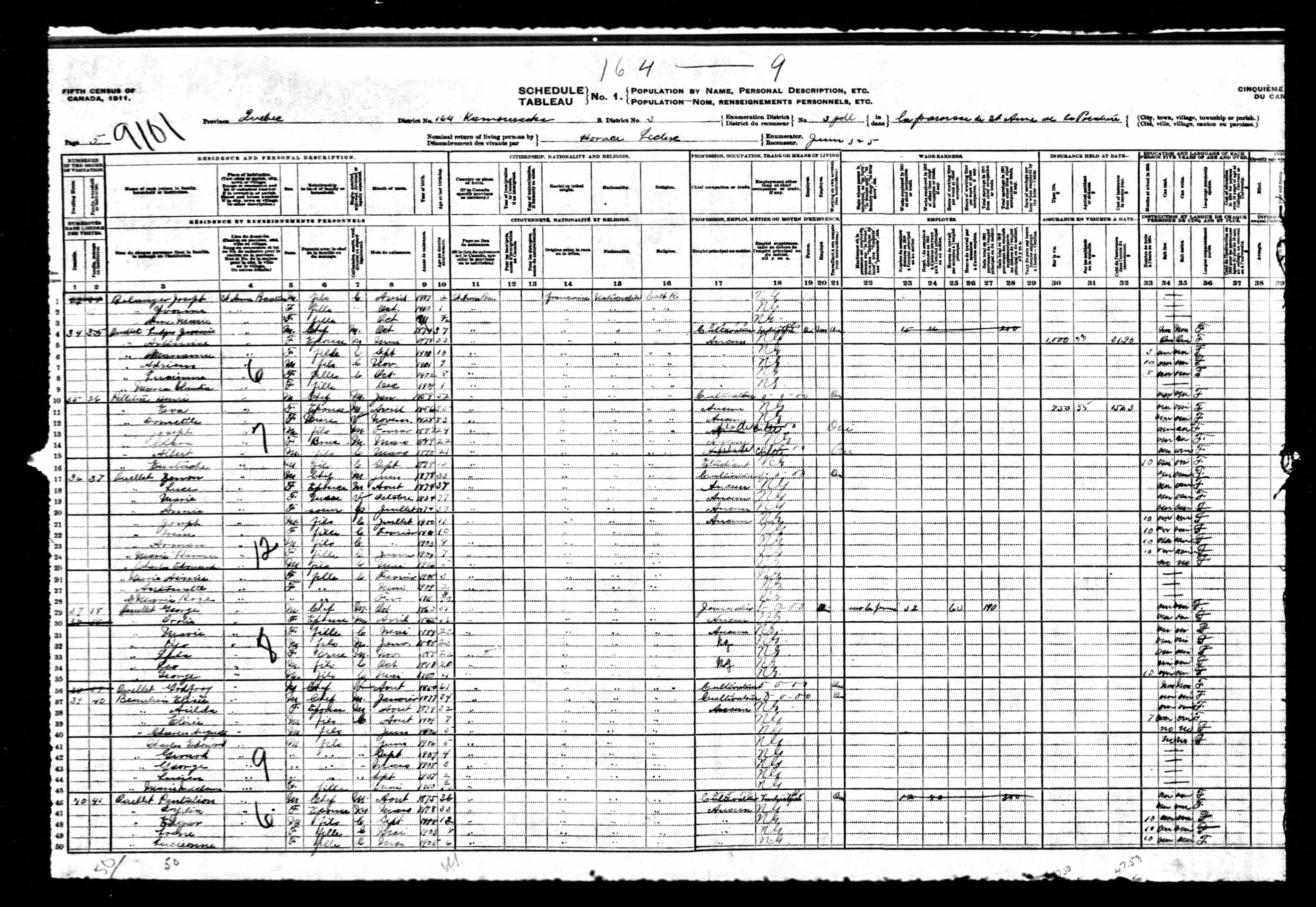 Recensement canadien 1911 Recensement canadien 1911