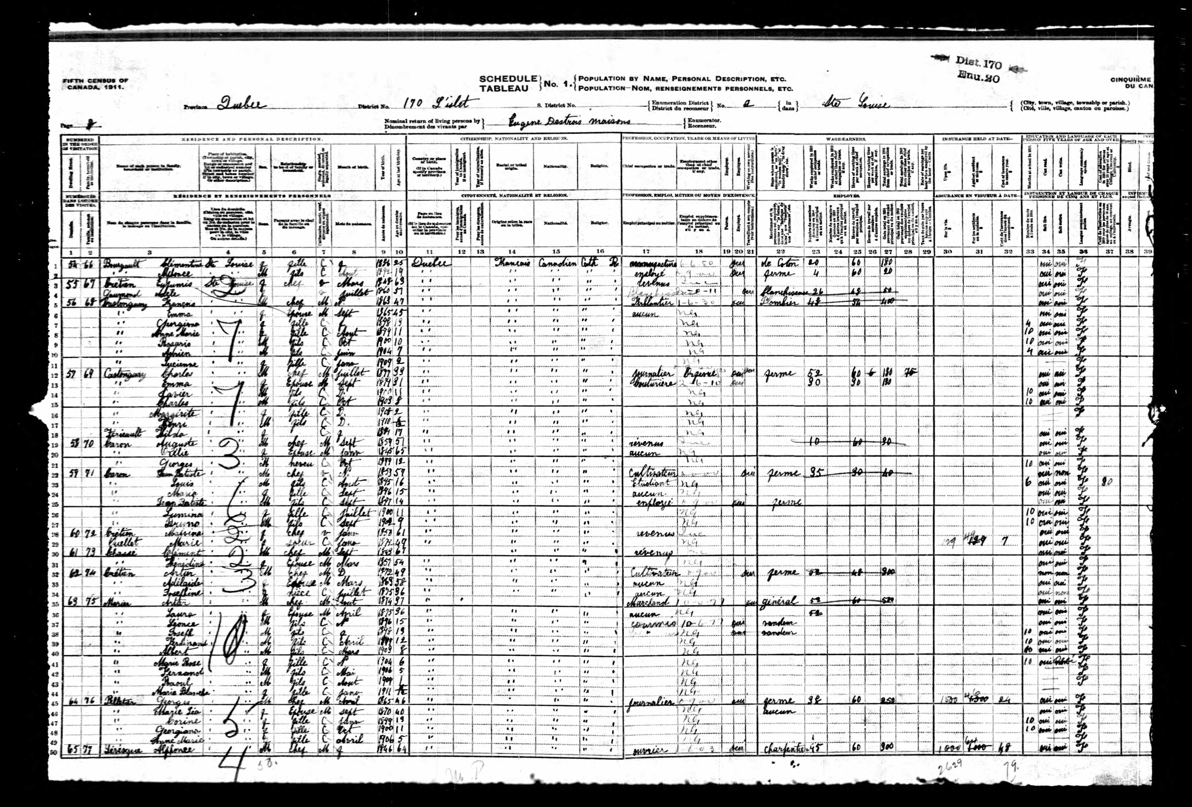 Recensement canadien 1911