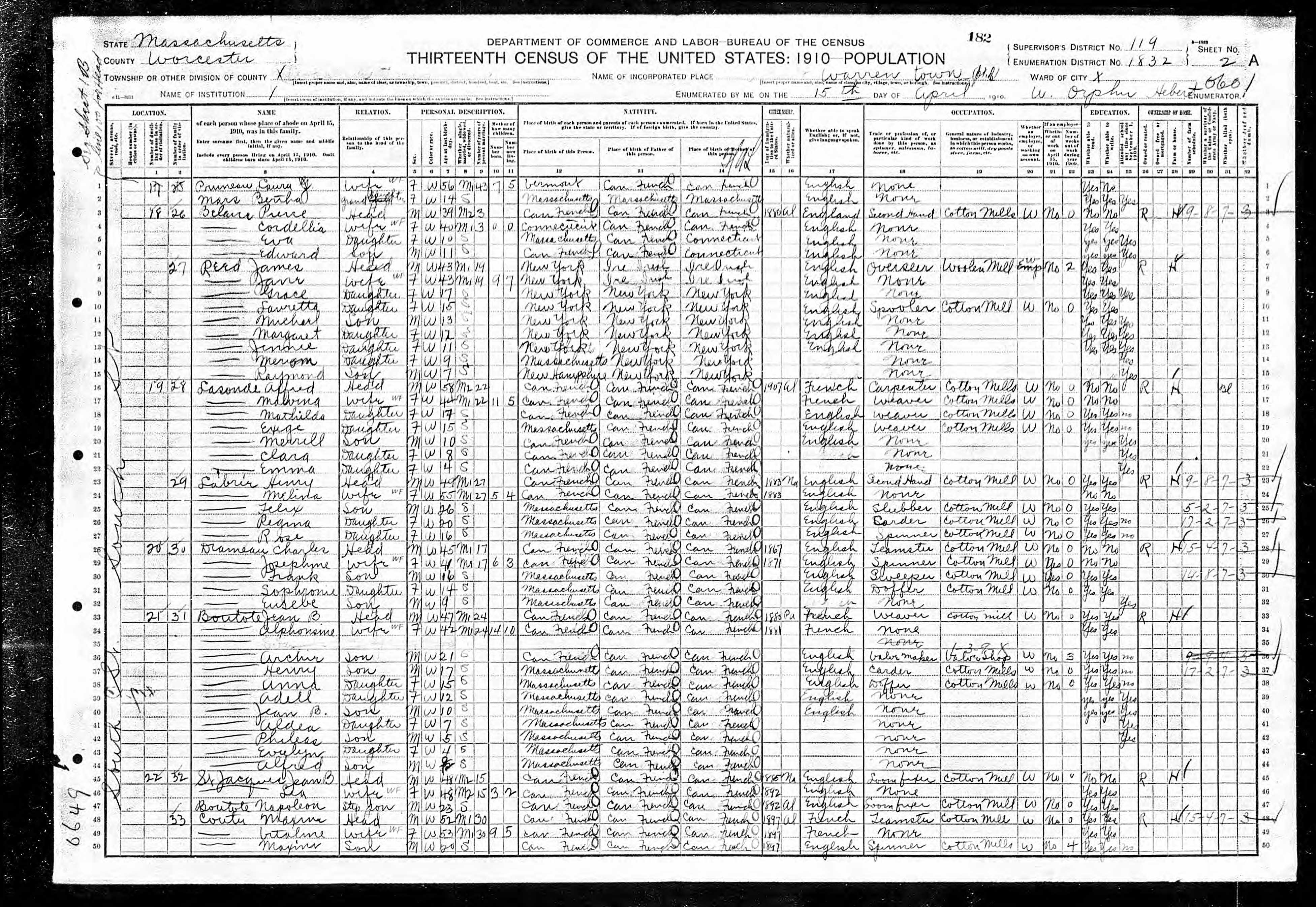 Recensement fédéral américain 1910
