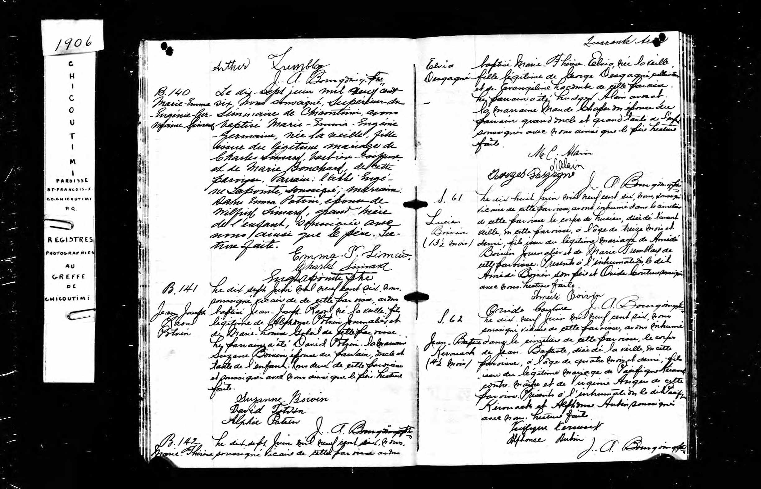 Acte de sépulture