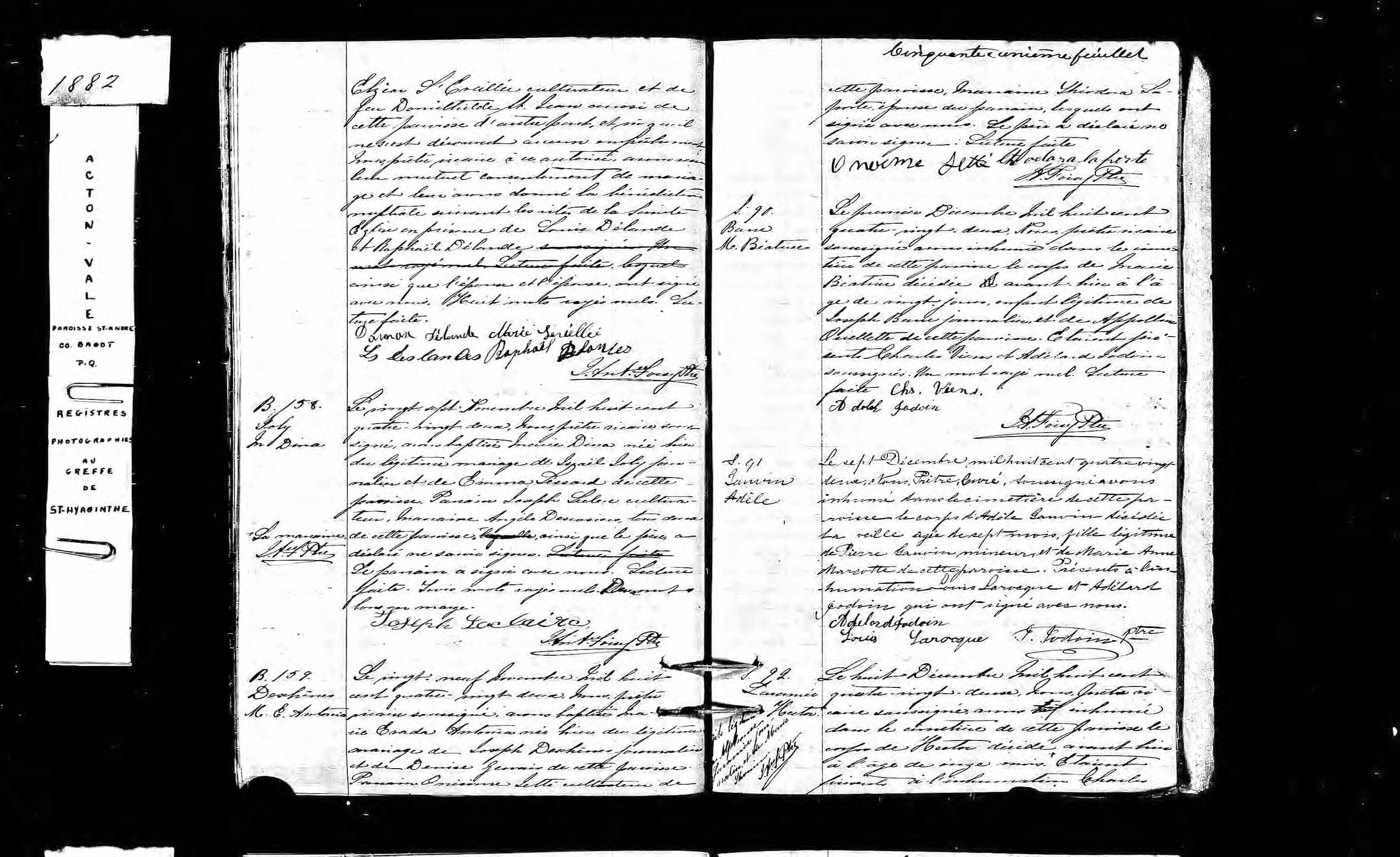 Acte de sépulture