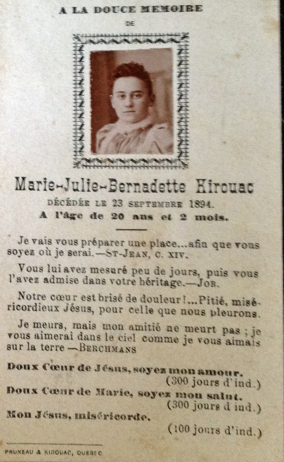 Carte mortuaire Carte mortuaire